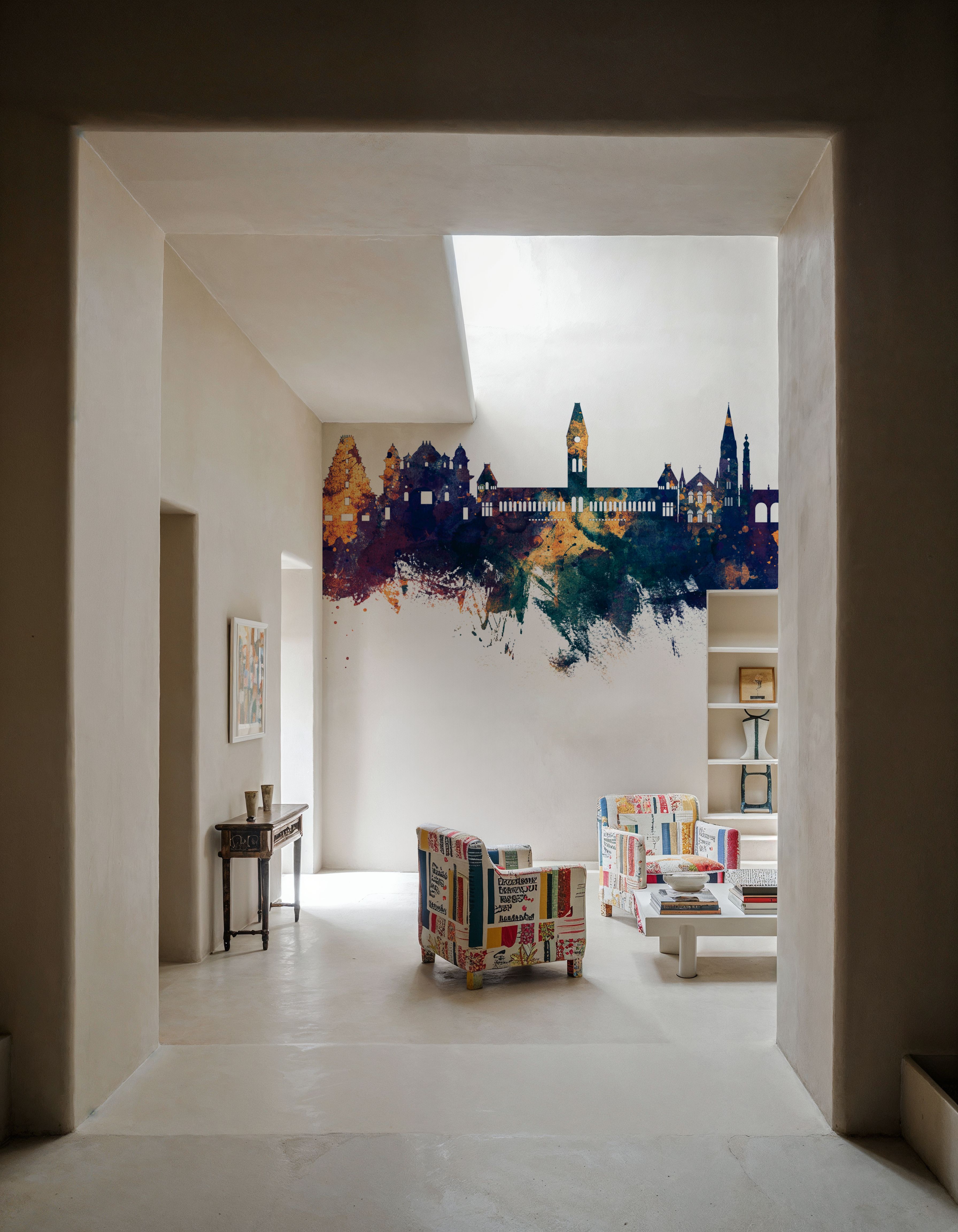 Chennai Skyline India Blue & Bronze