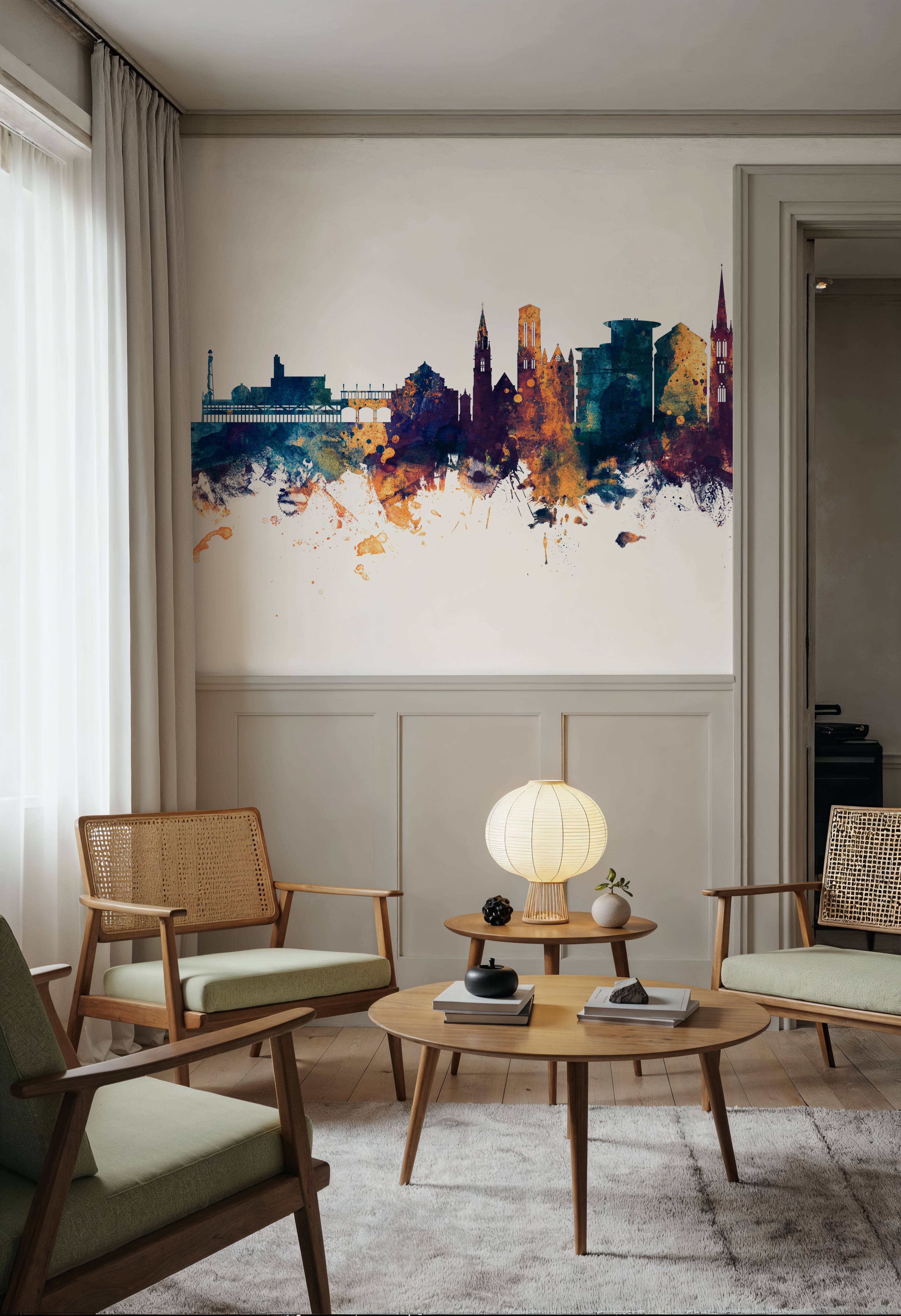 Bournemouth England Skyline Blue & Bronze