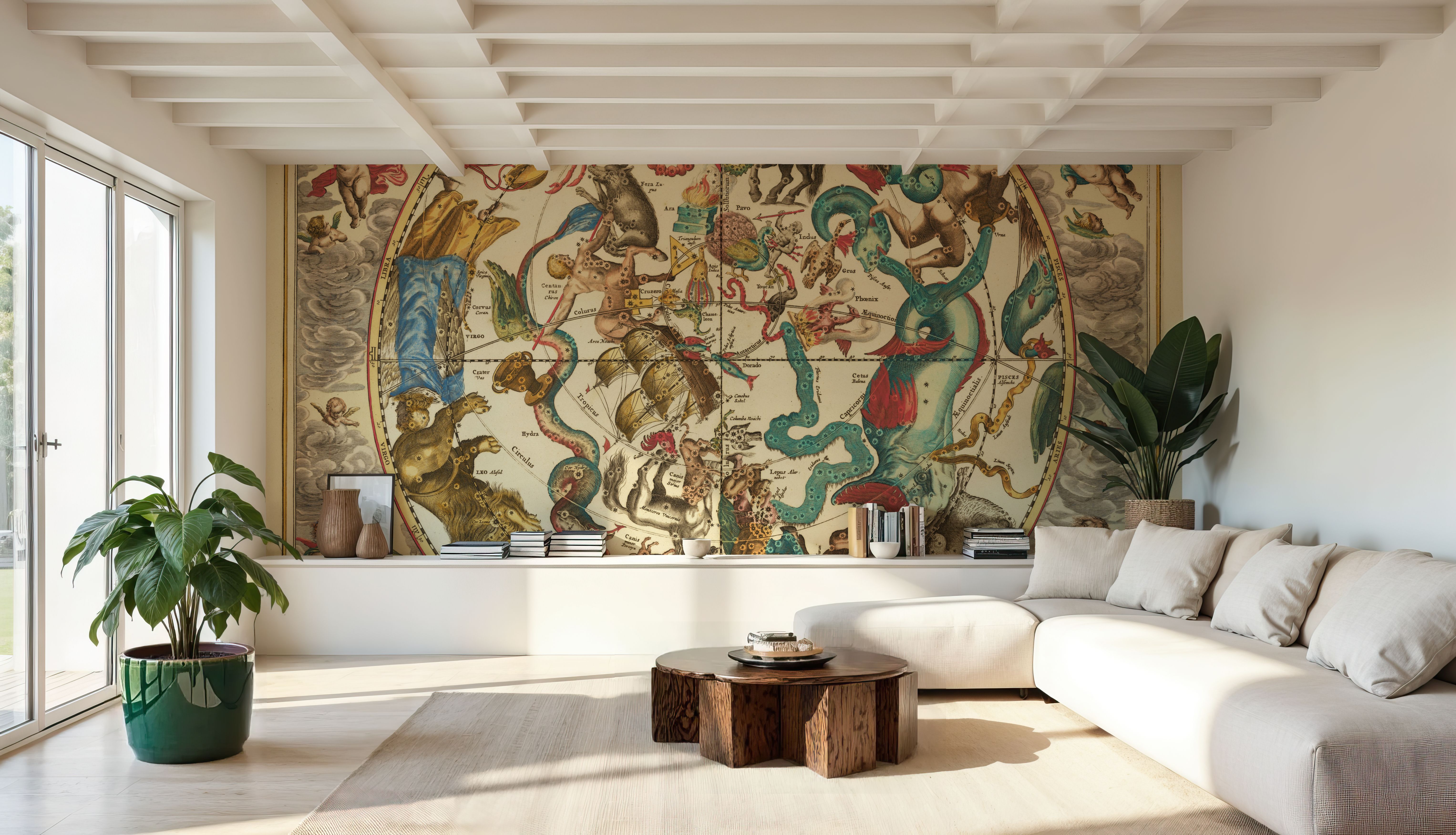 Antique Celestial Chart, Haemisphaerium Stellatum Australe Antiquum