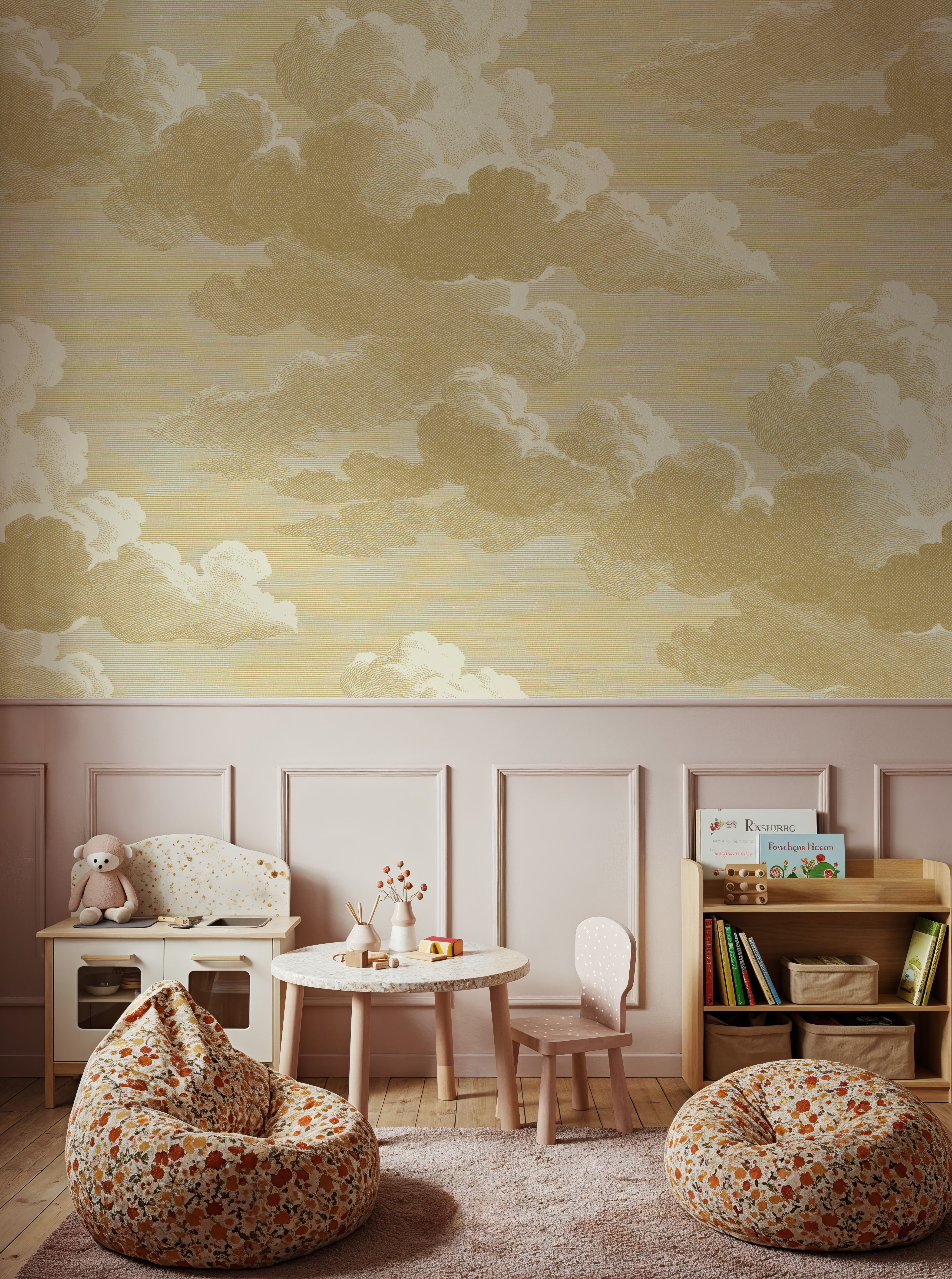 Intaglio Clouds, Butter Yellow