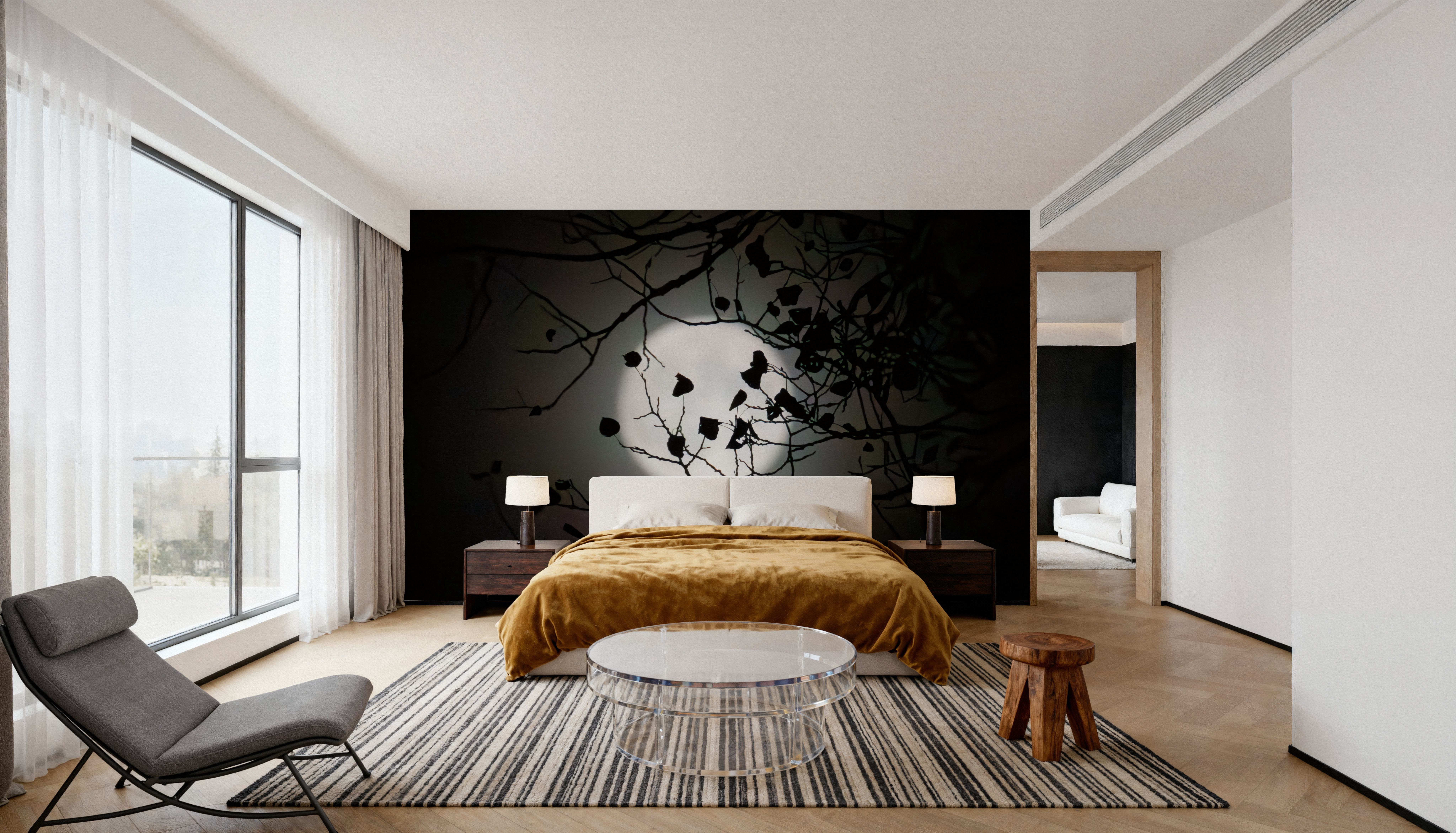 Vermont Blue Moon, Papel pintado