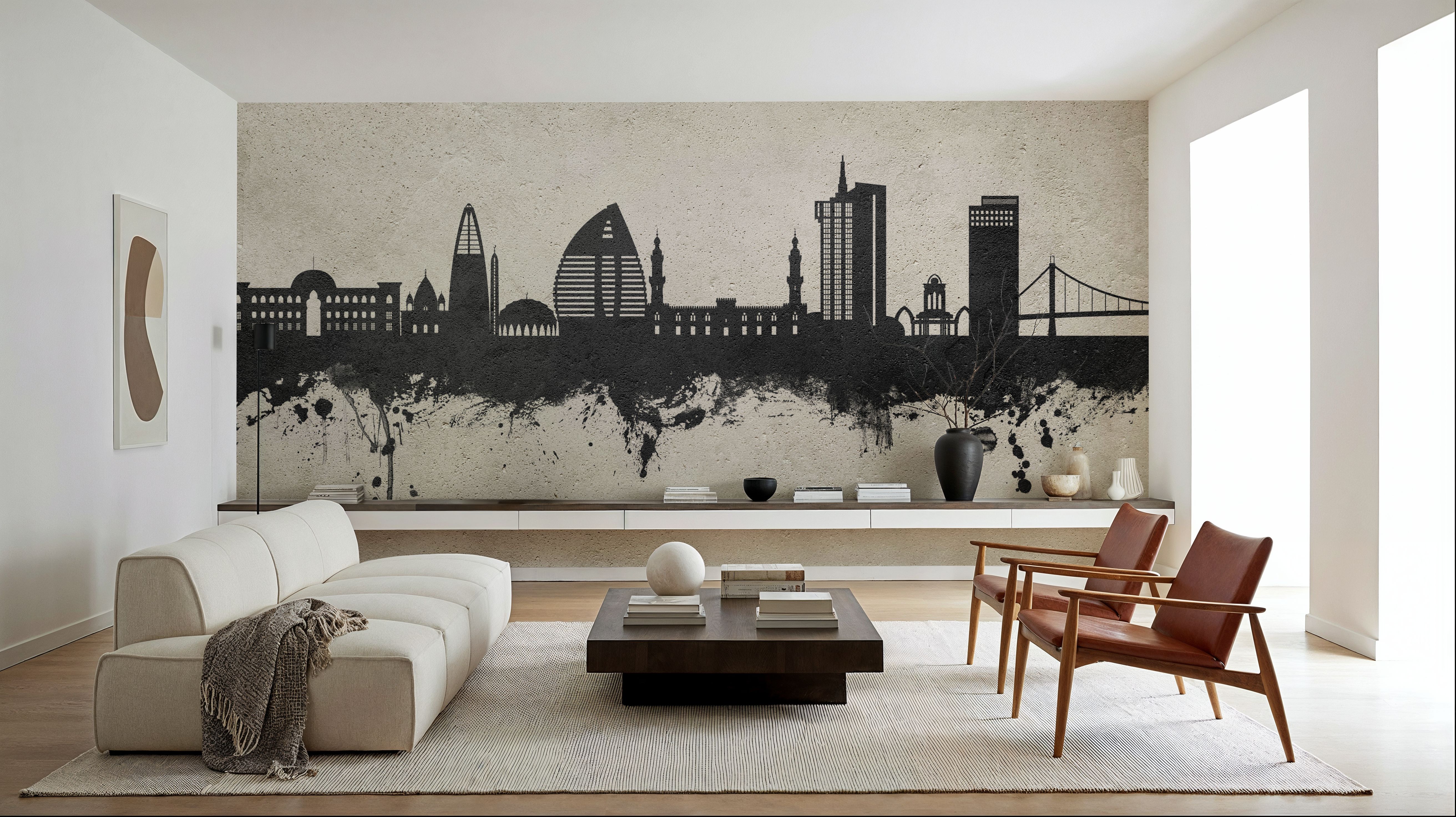 Khartoum Sudan Skyline Concrete, Behang