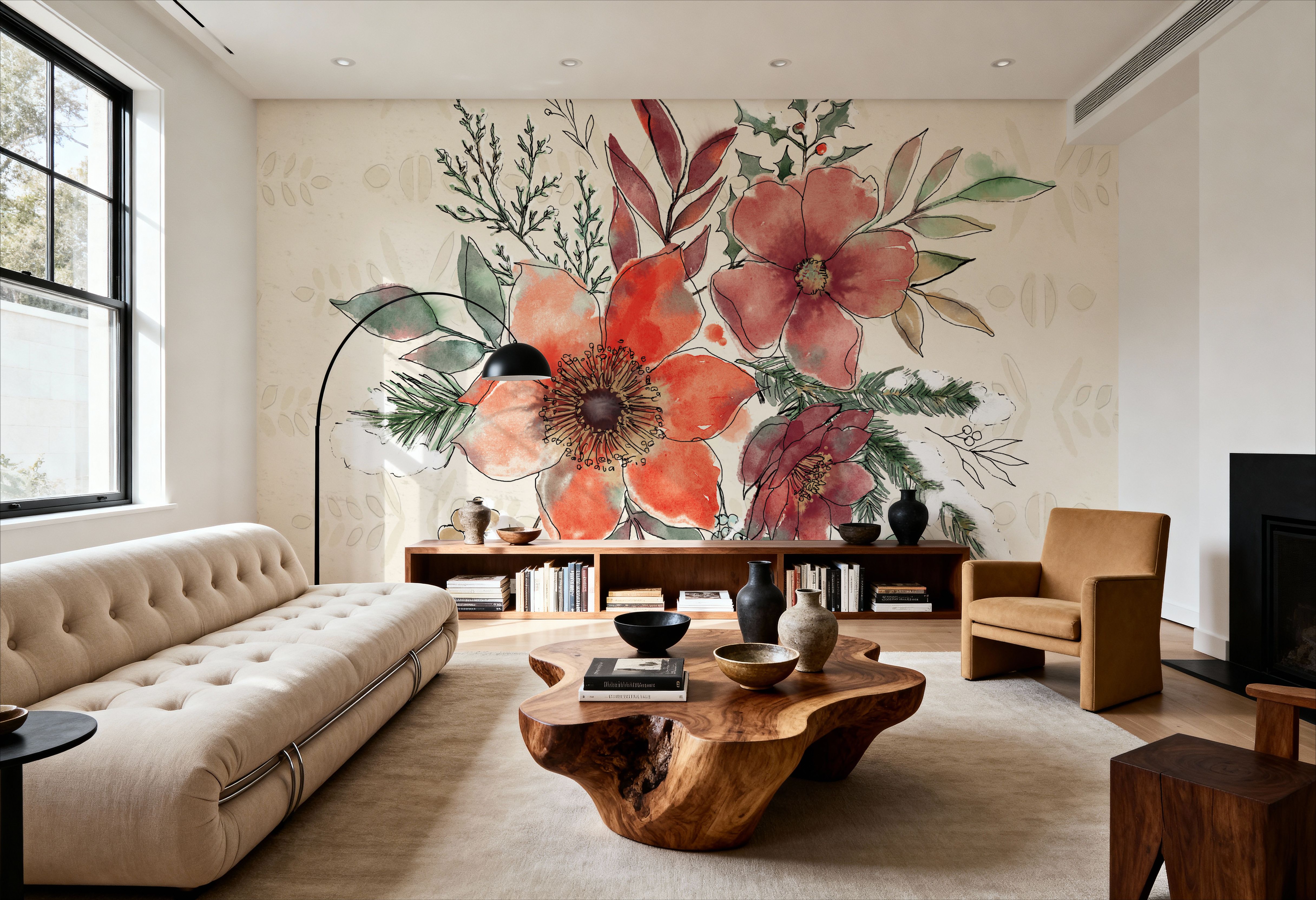 Festive Blooms VII, Wallpaper