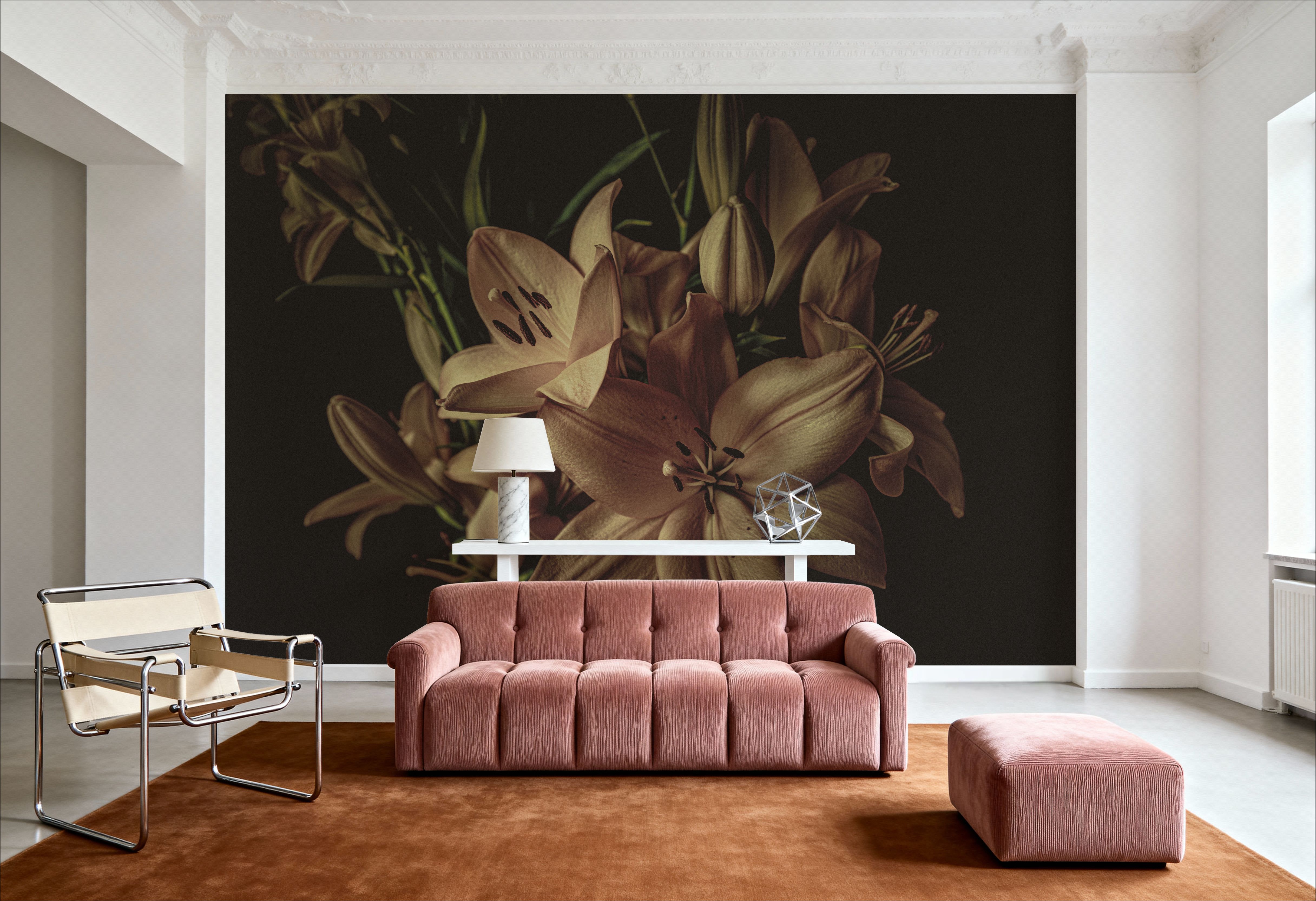 Golden Brown Lilies, Papier peint