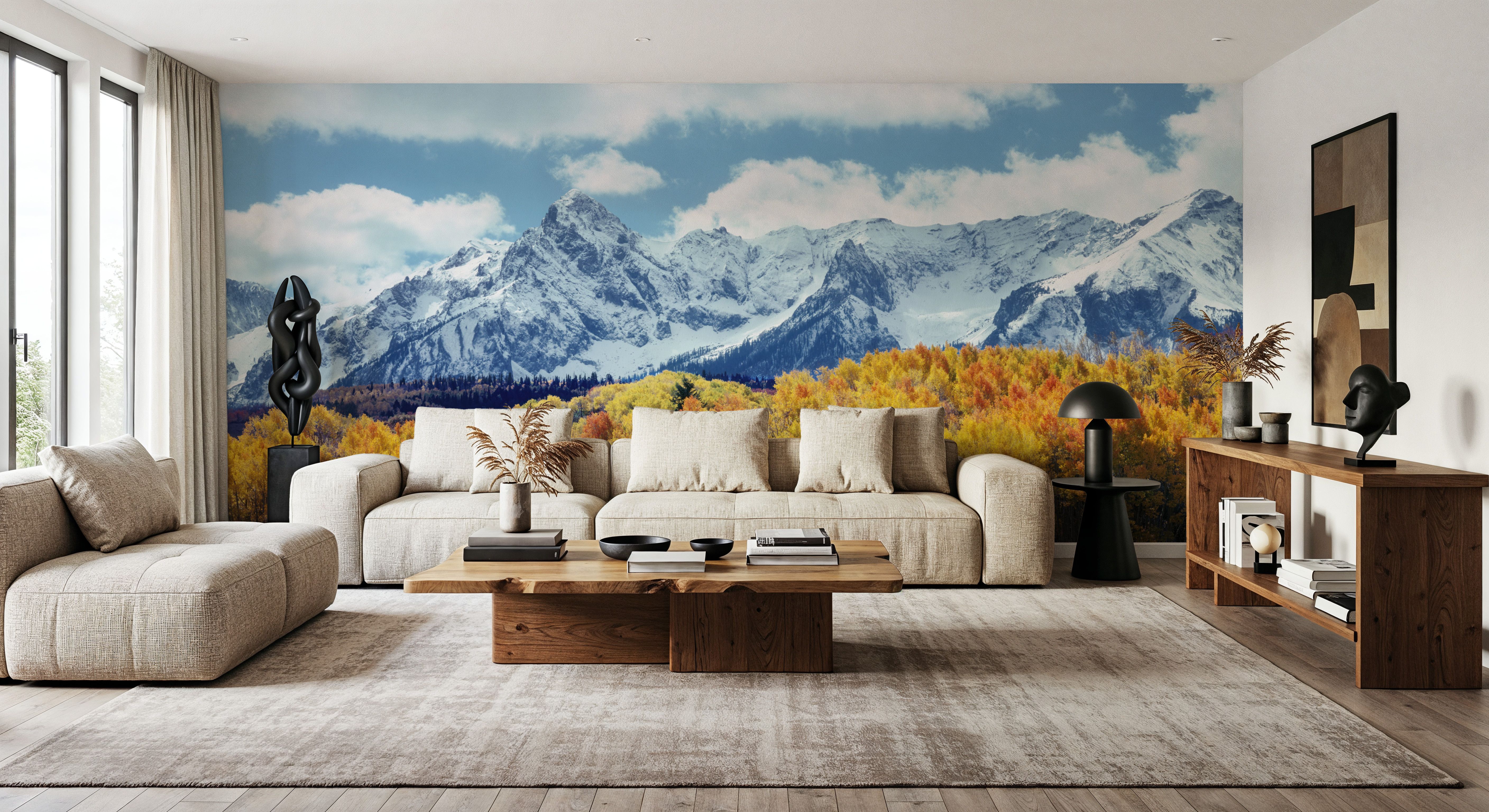 Misty Autumn Peaks Blue