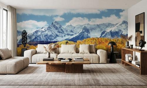 Misty Autumn Peaks Blue