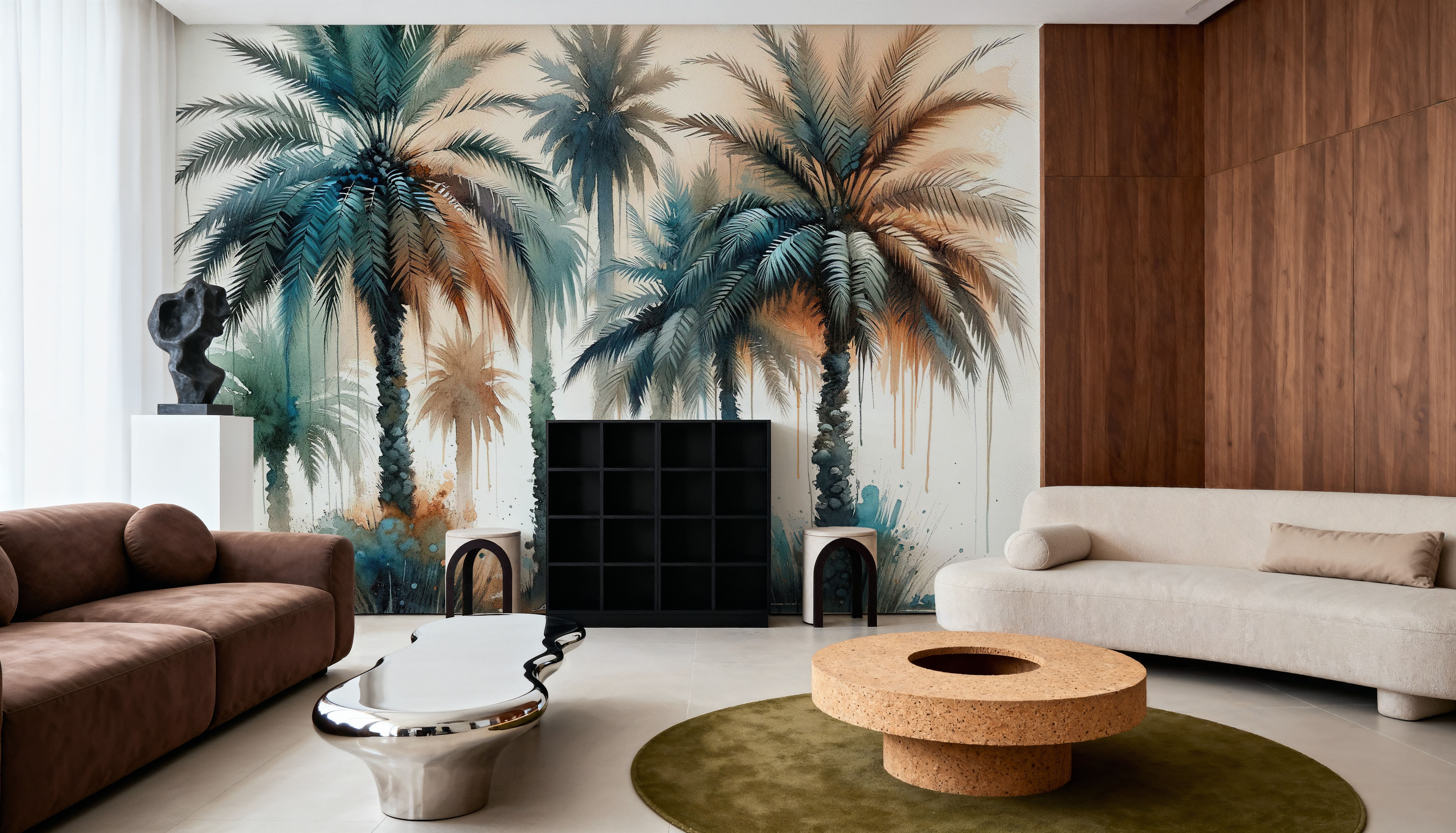 Palm Grove Watercolor