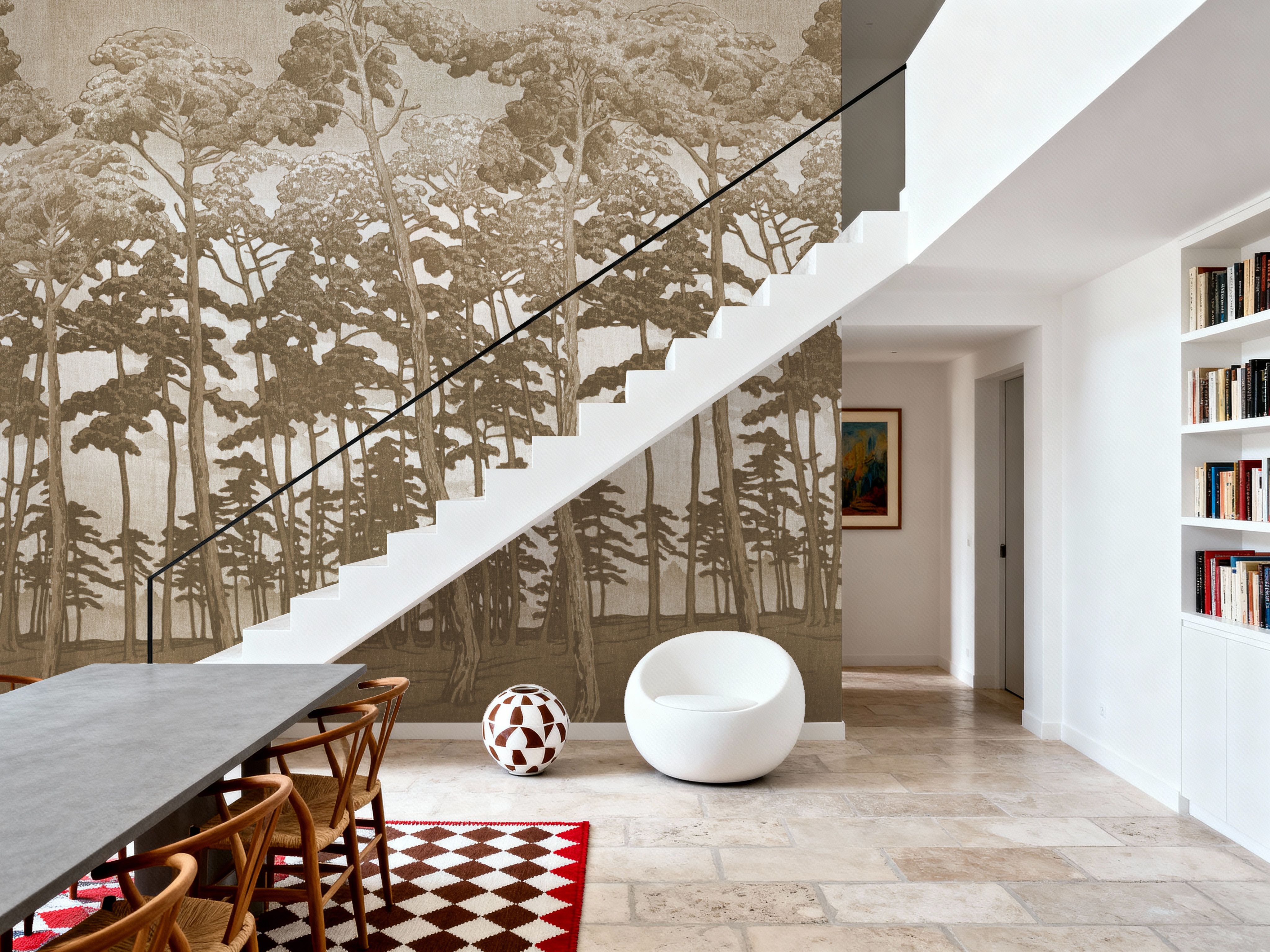 Tranquil Pinescape, Beige