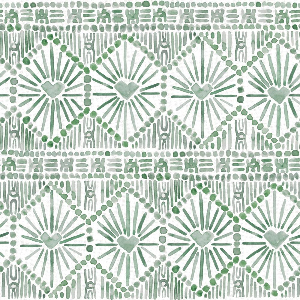 Paradise Fountain Dark Green on White