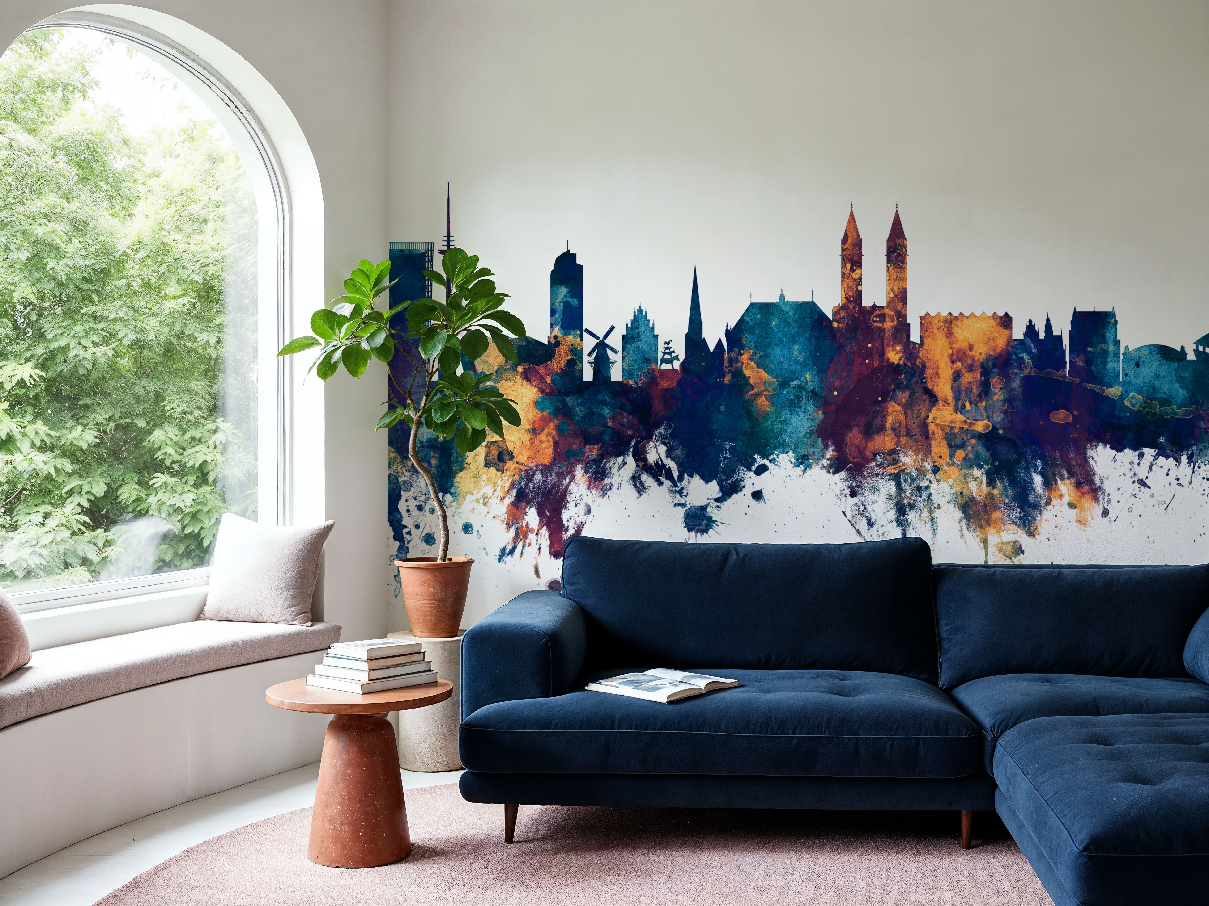 Bremen Germany Skyline Blue & Bronze