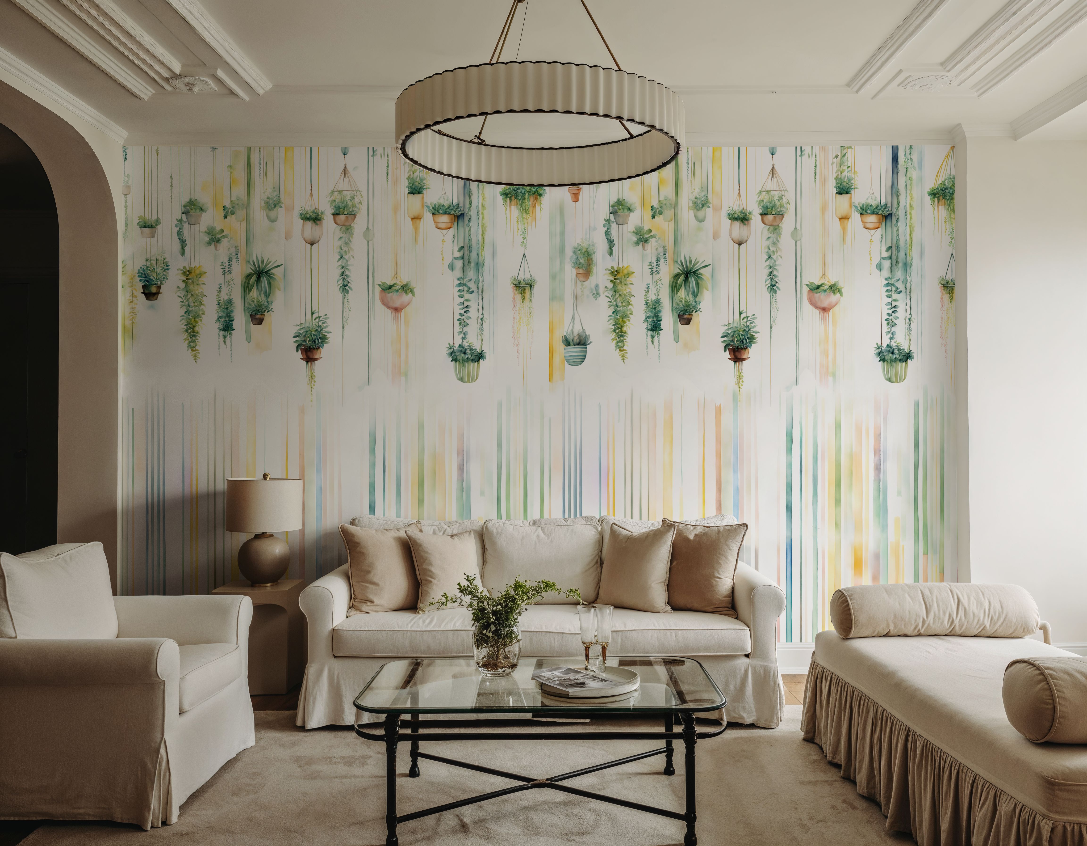 Hanging Watercolor Gardens Color