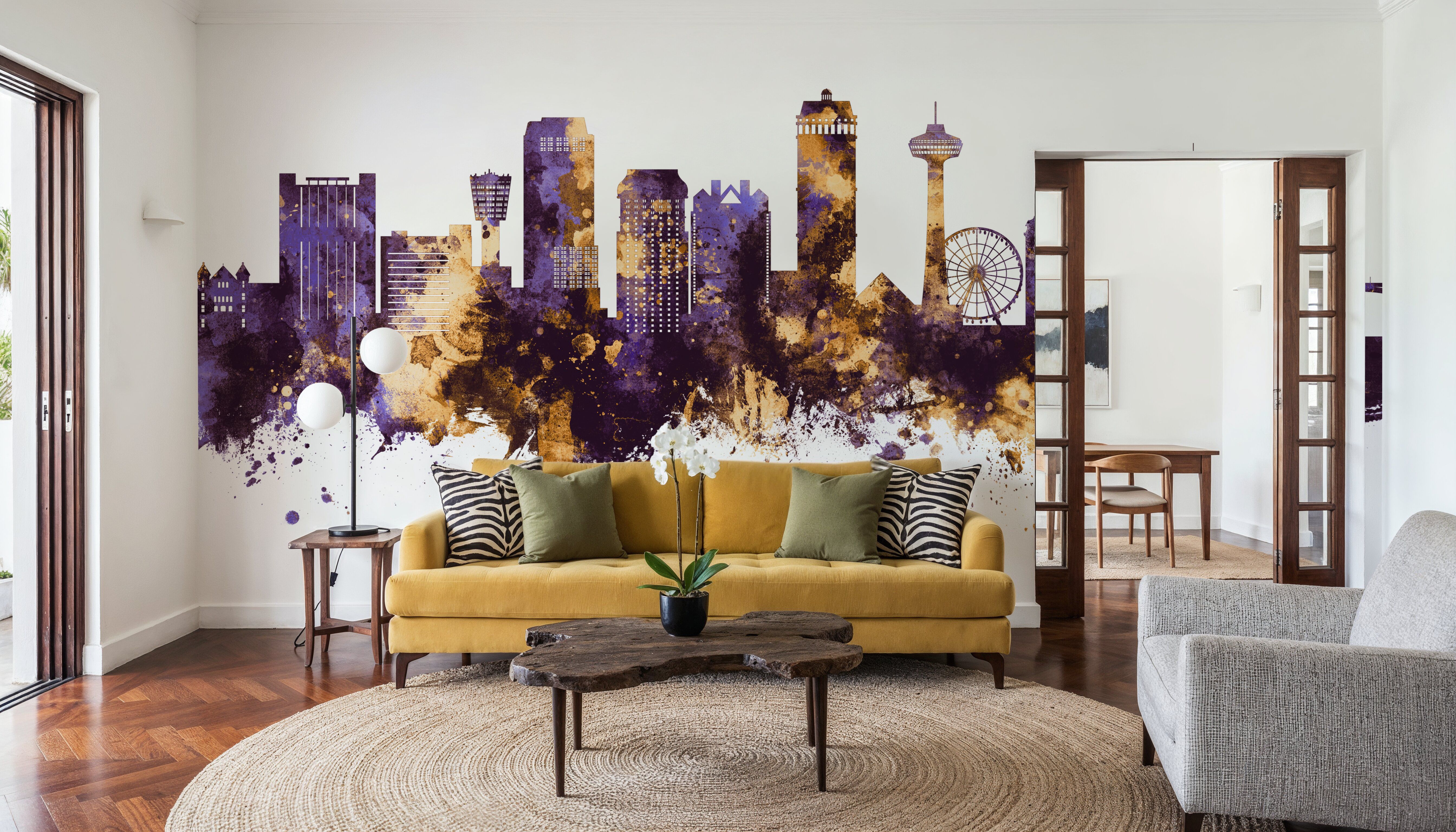 Niagara Falls Skyline Purple & Gold