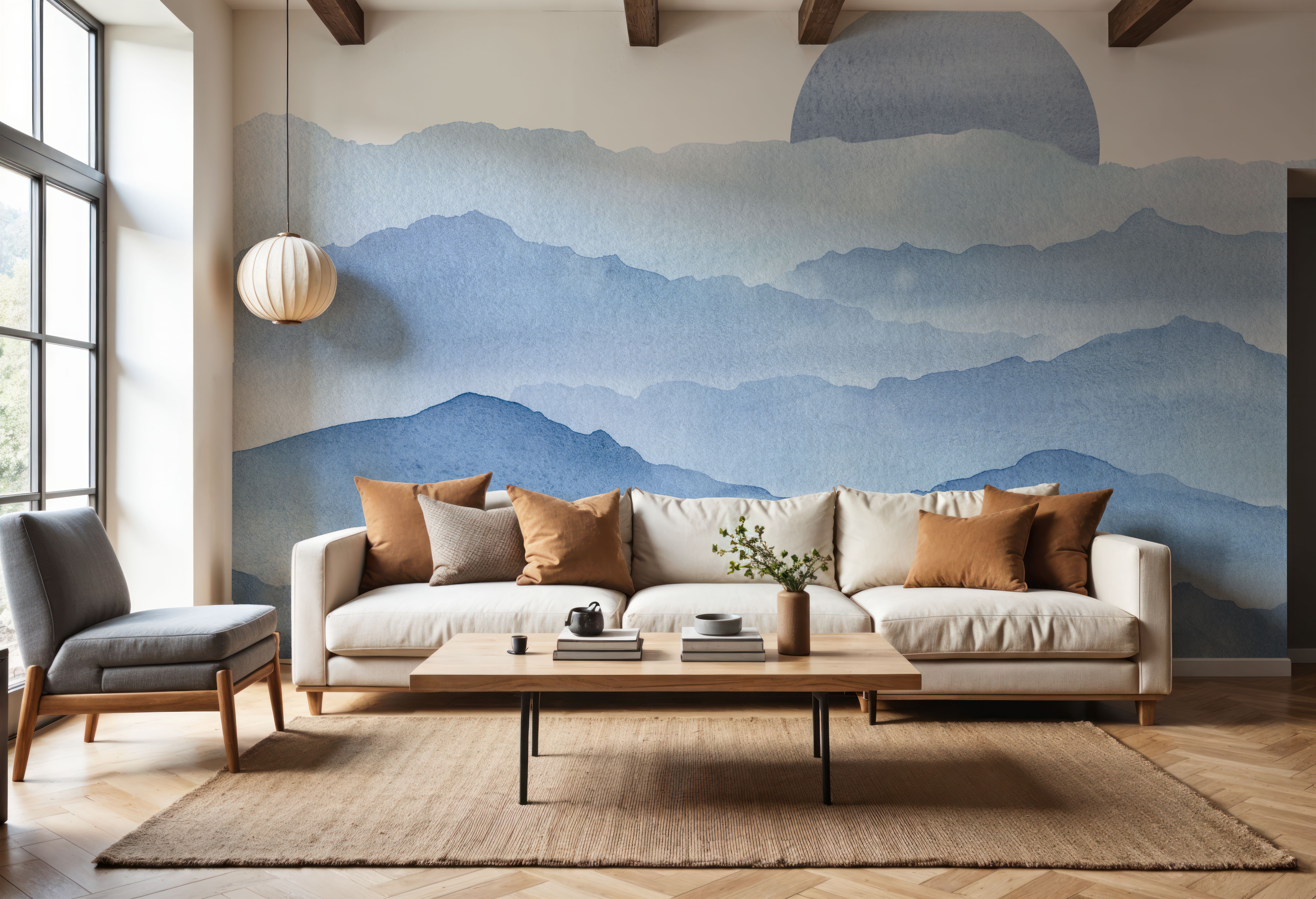 Sunrise Mountain View, Sky Blue, Wallpaper