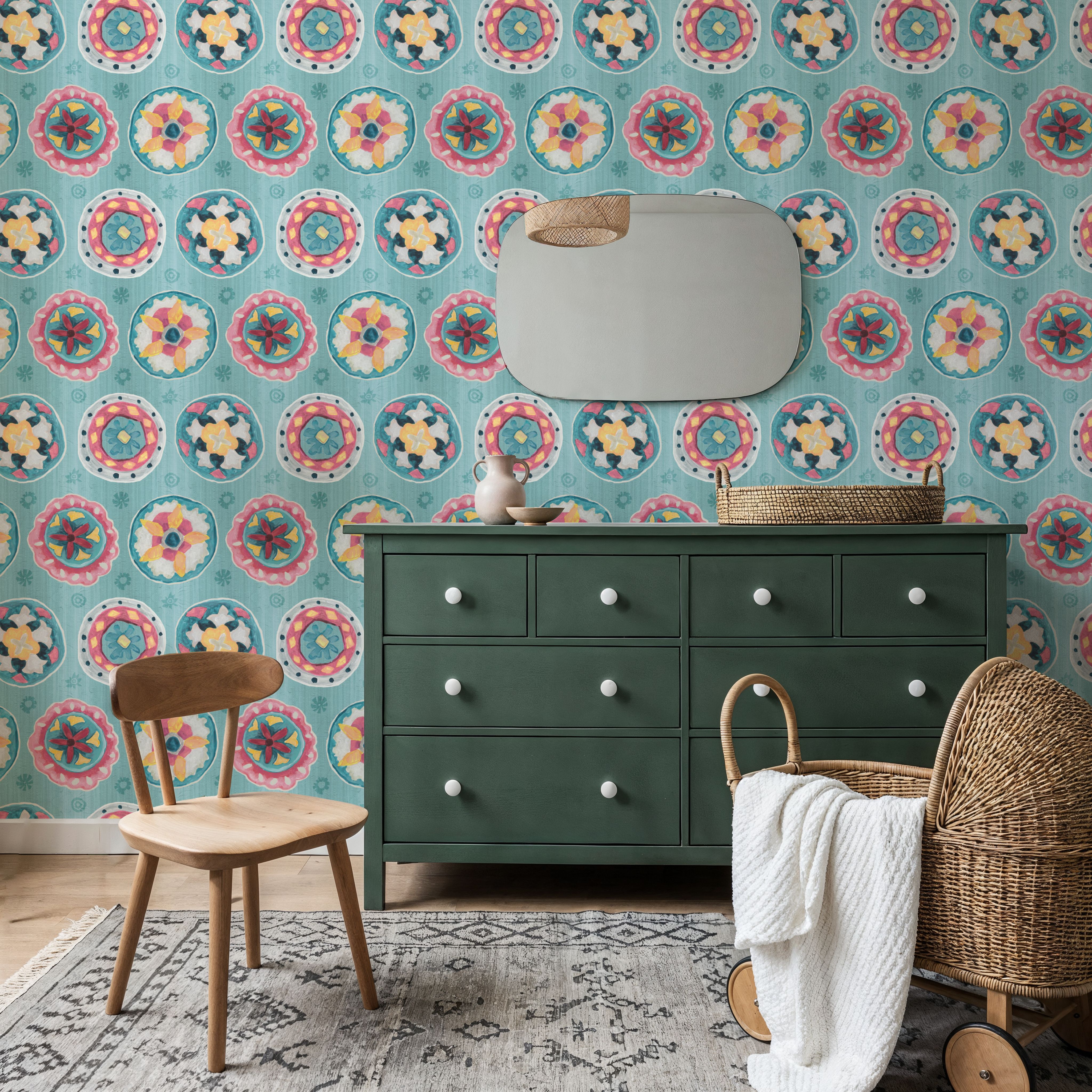 Boho Circles Blue