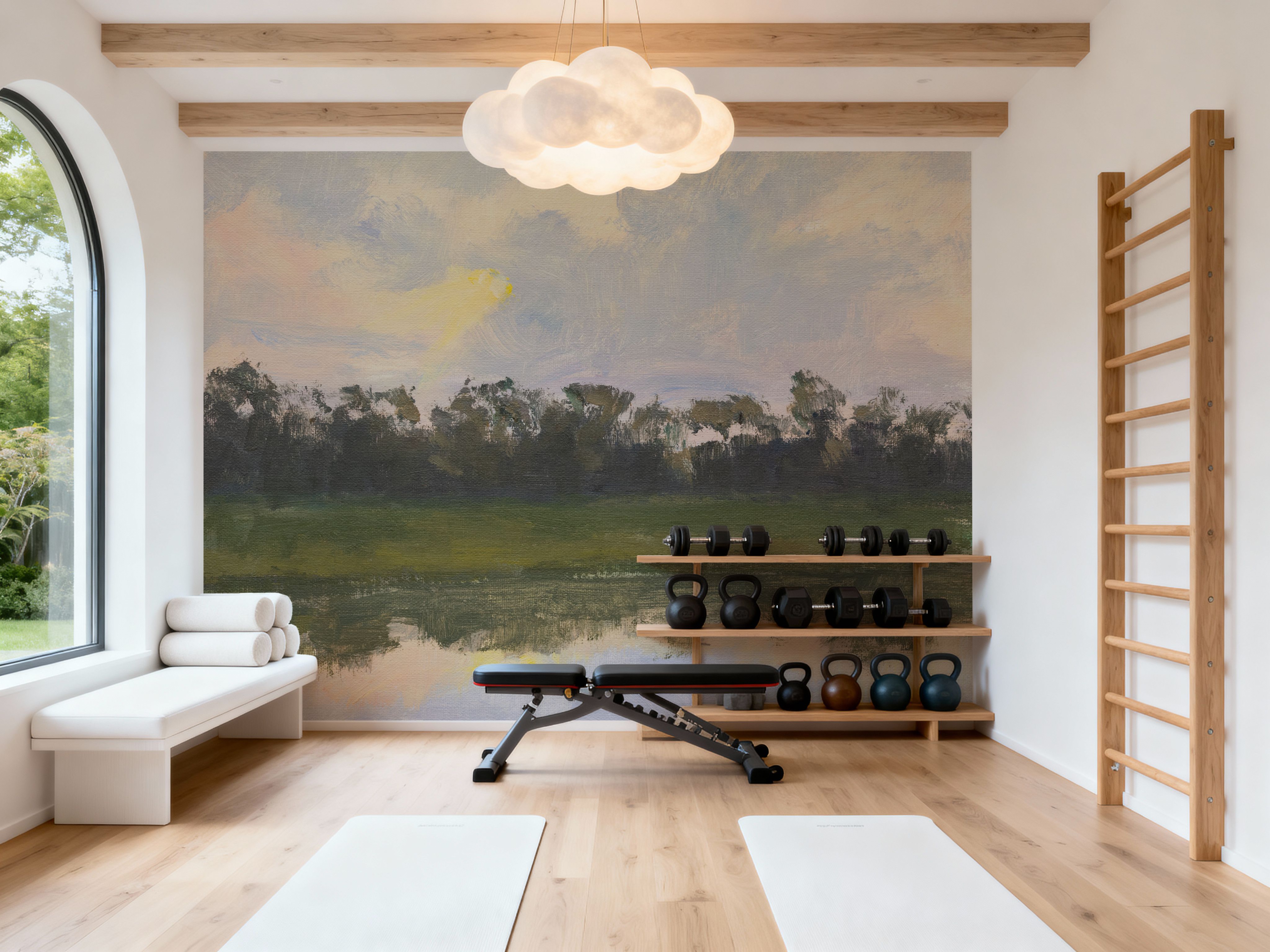 Sun and Clouds Reflecting, Papel pintado