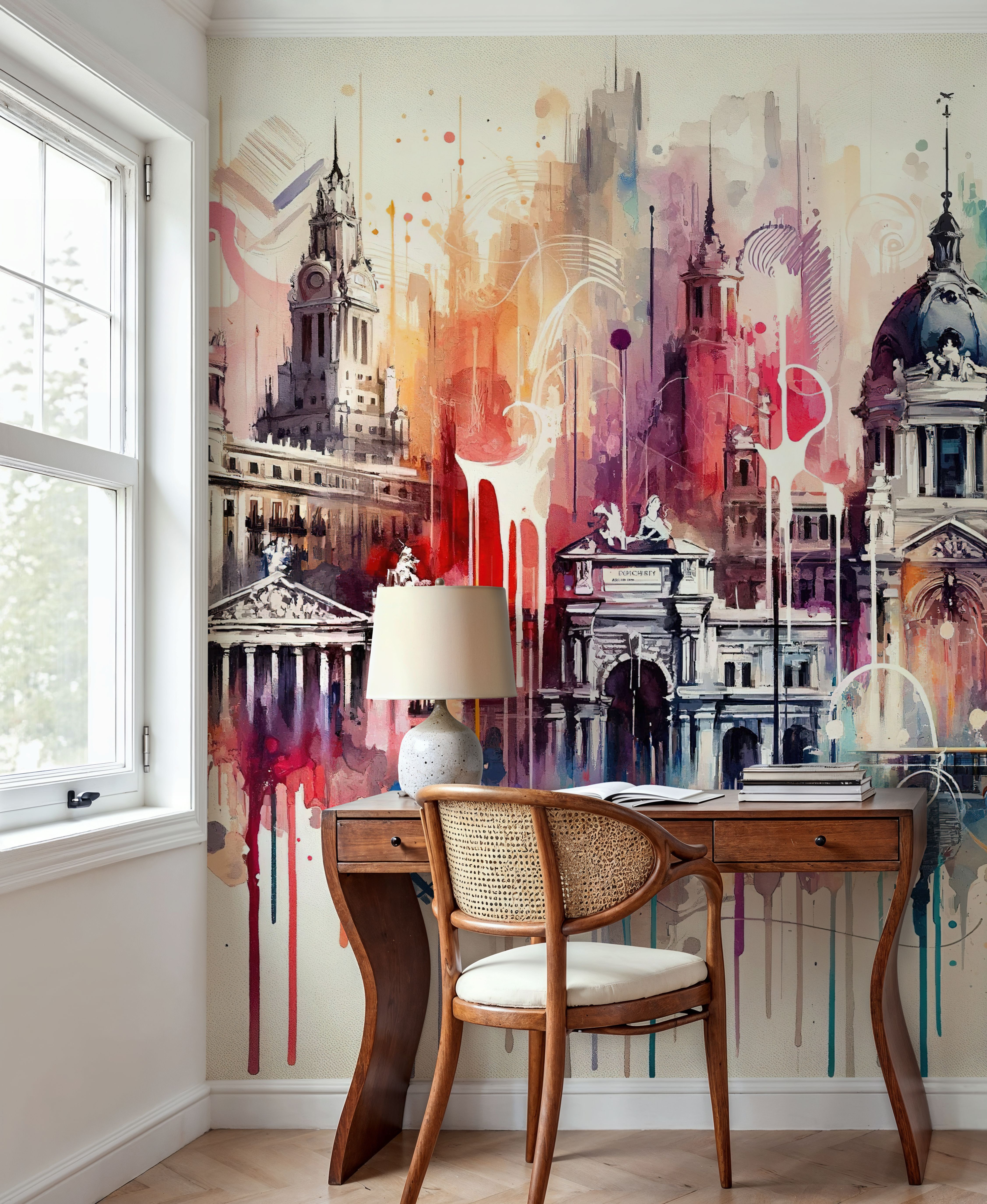 Watercolor Skyline Madrid