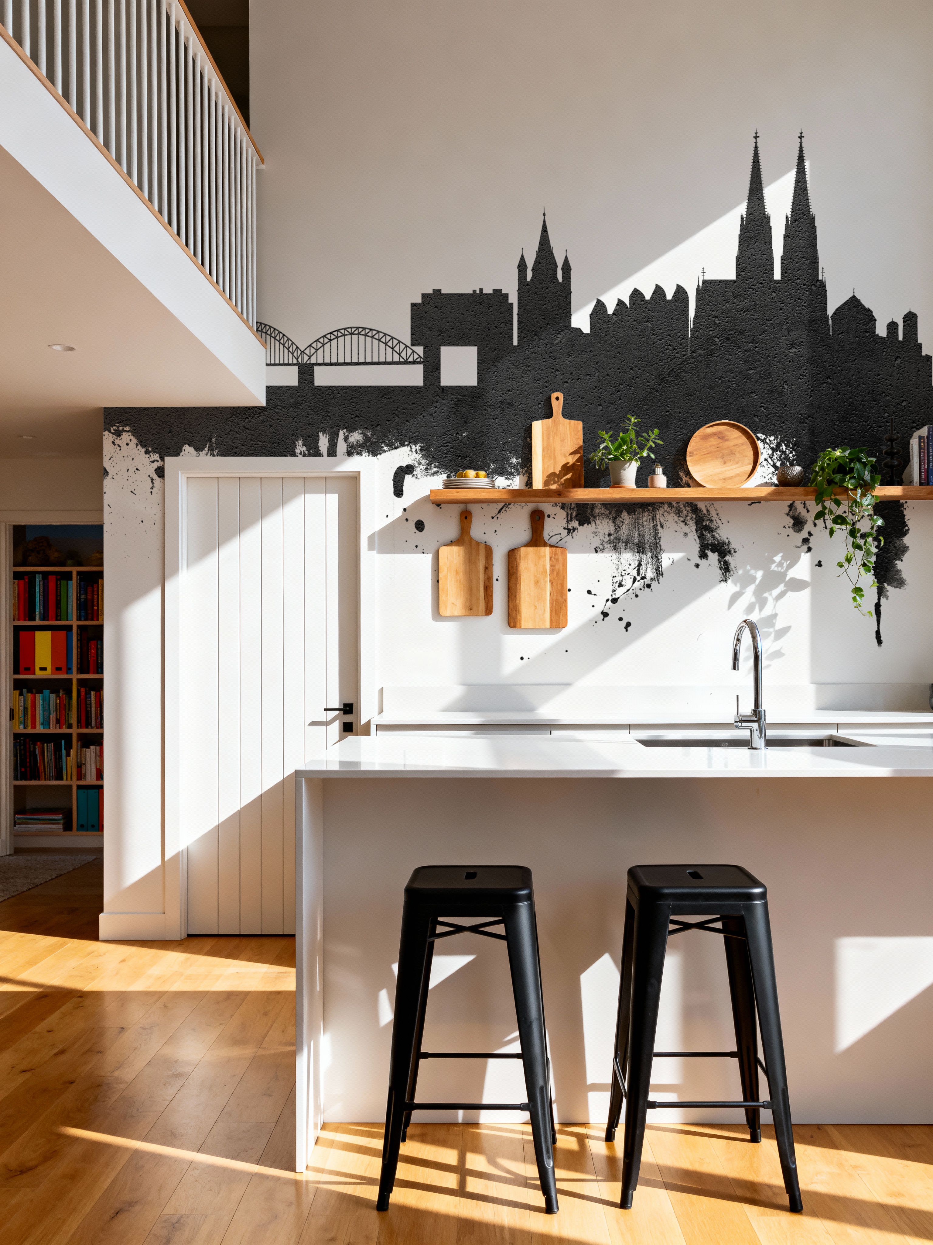 Cologne Germany Skyline Black & White