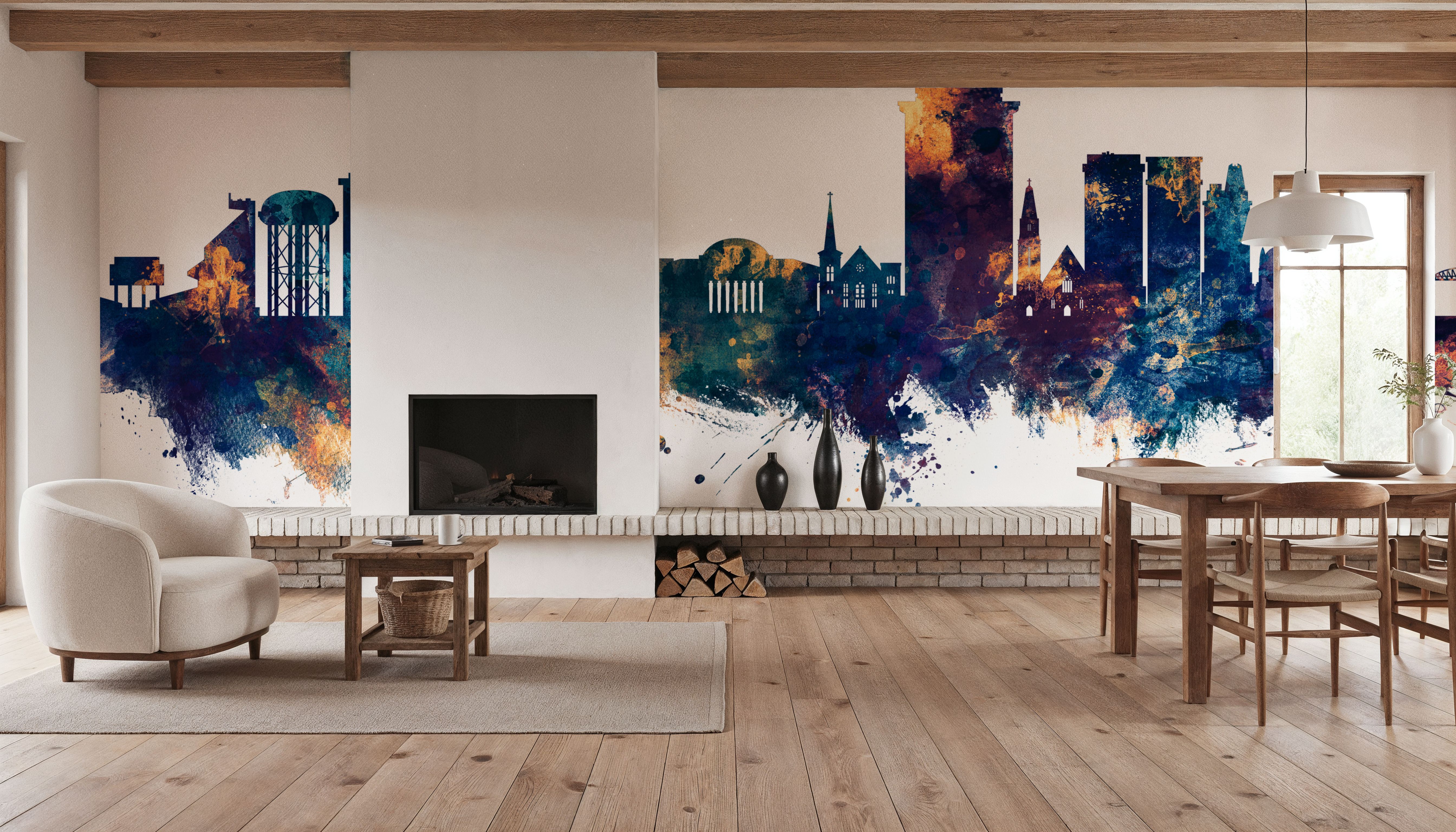 Montgomery Alabama Skyline Blue & Bronze