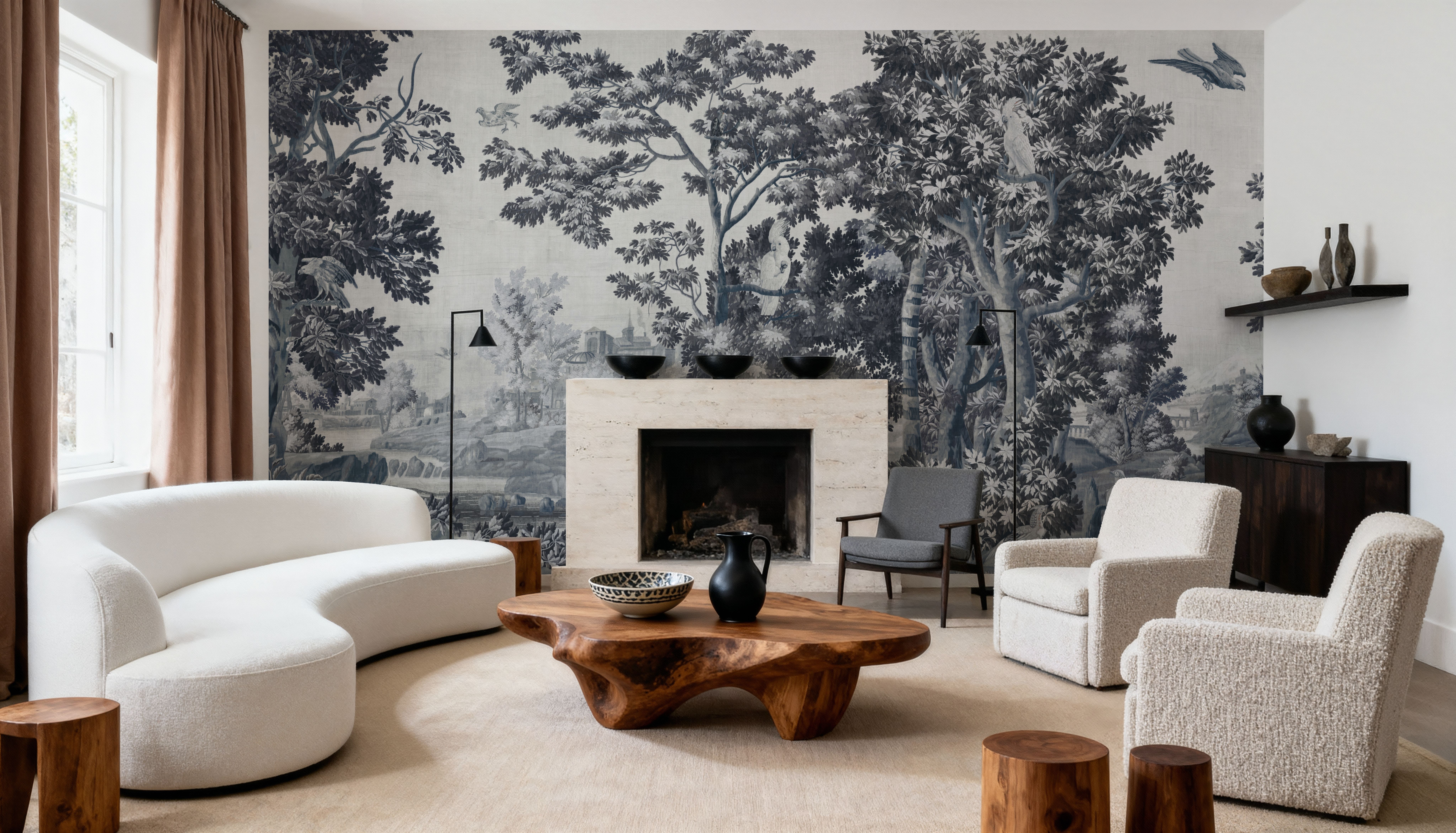 Enchanted Grove Tapestry, Blues