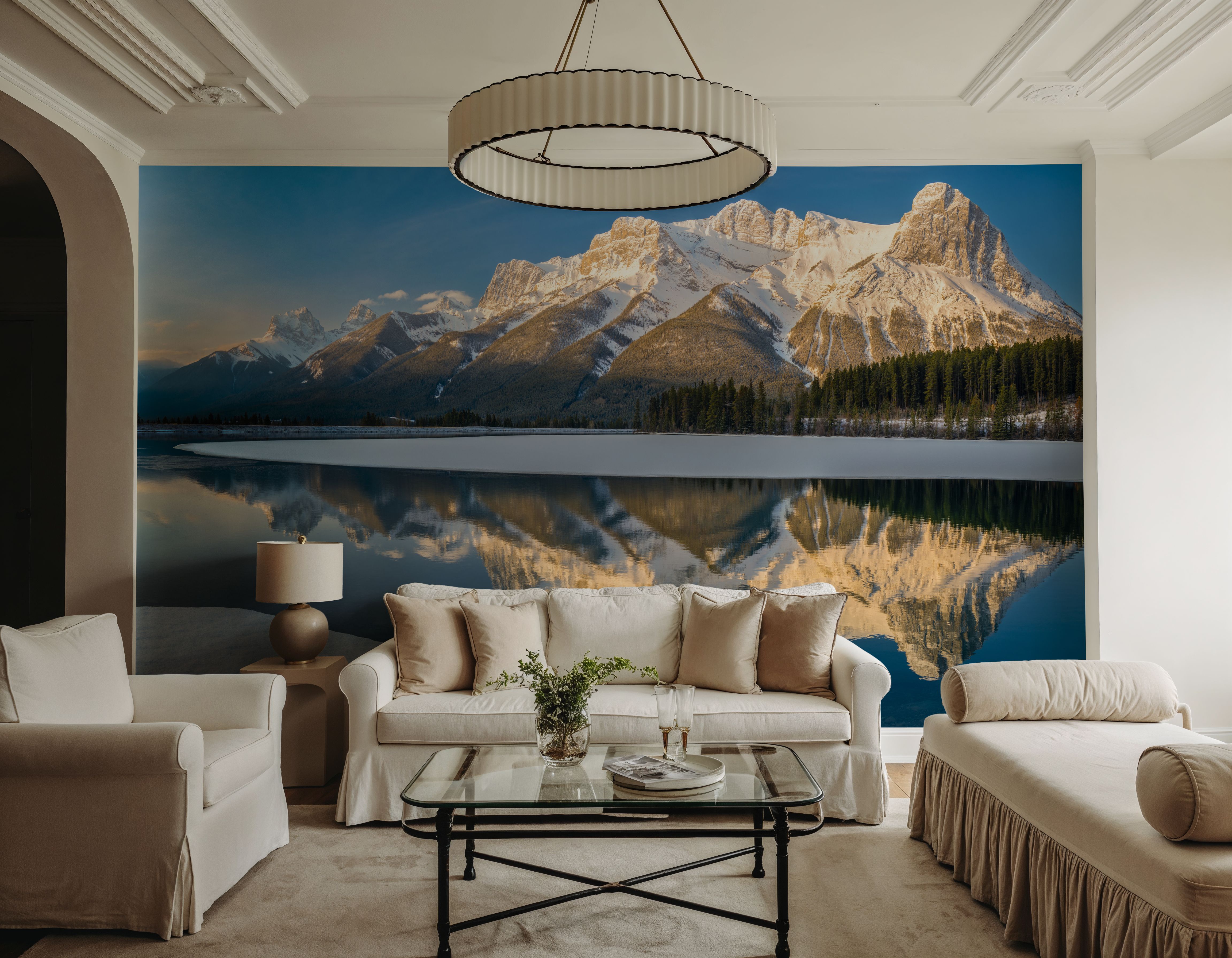 Three Sisters Mountain Winter, Behang