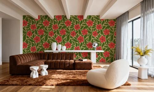 Dance of Flowers, Pink & Green