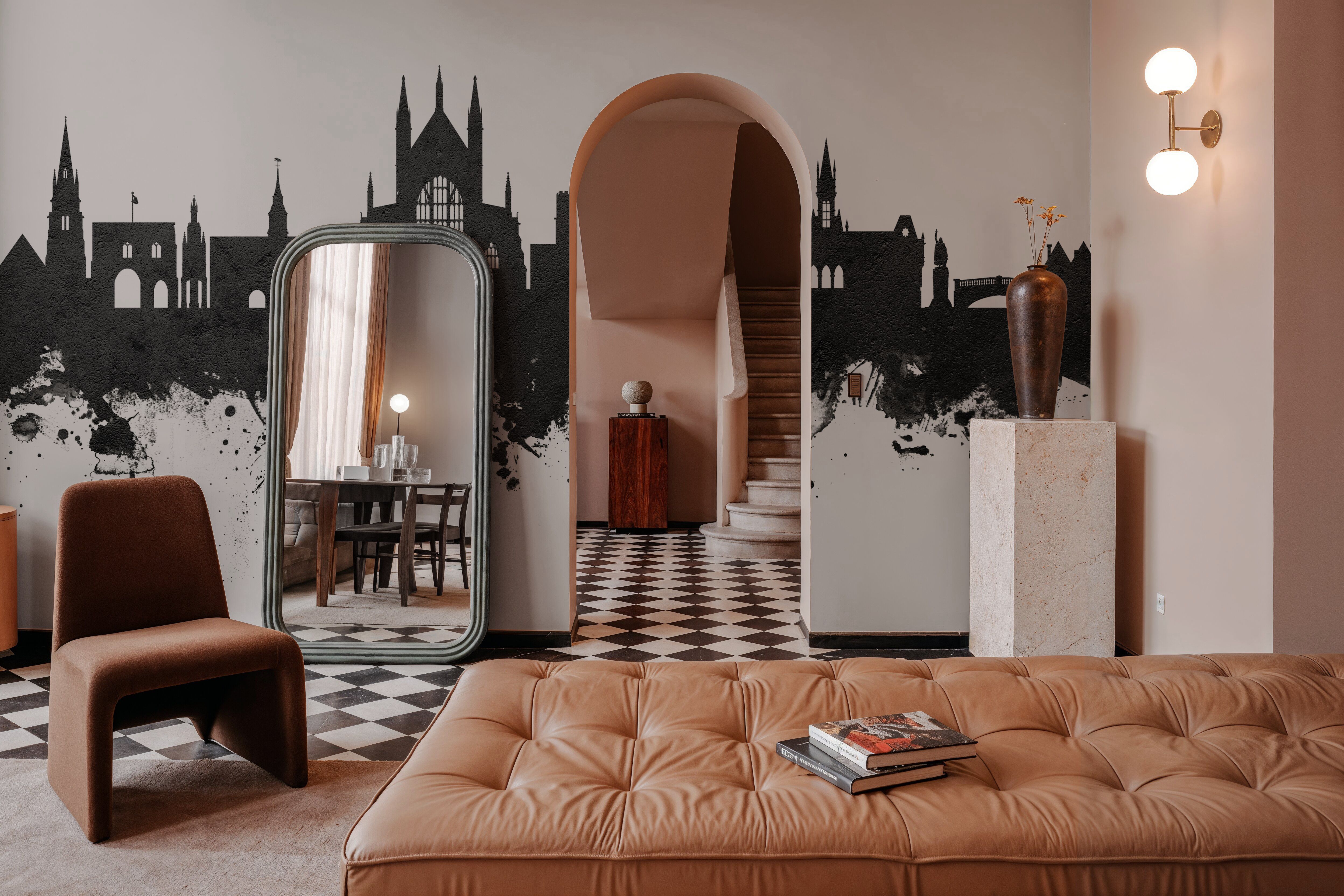 Winchester England Skyline Black & White