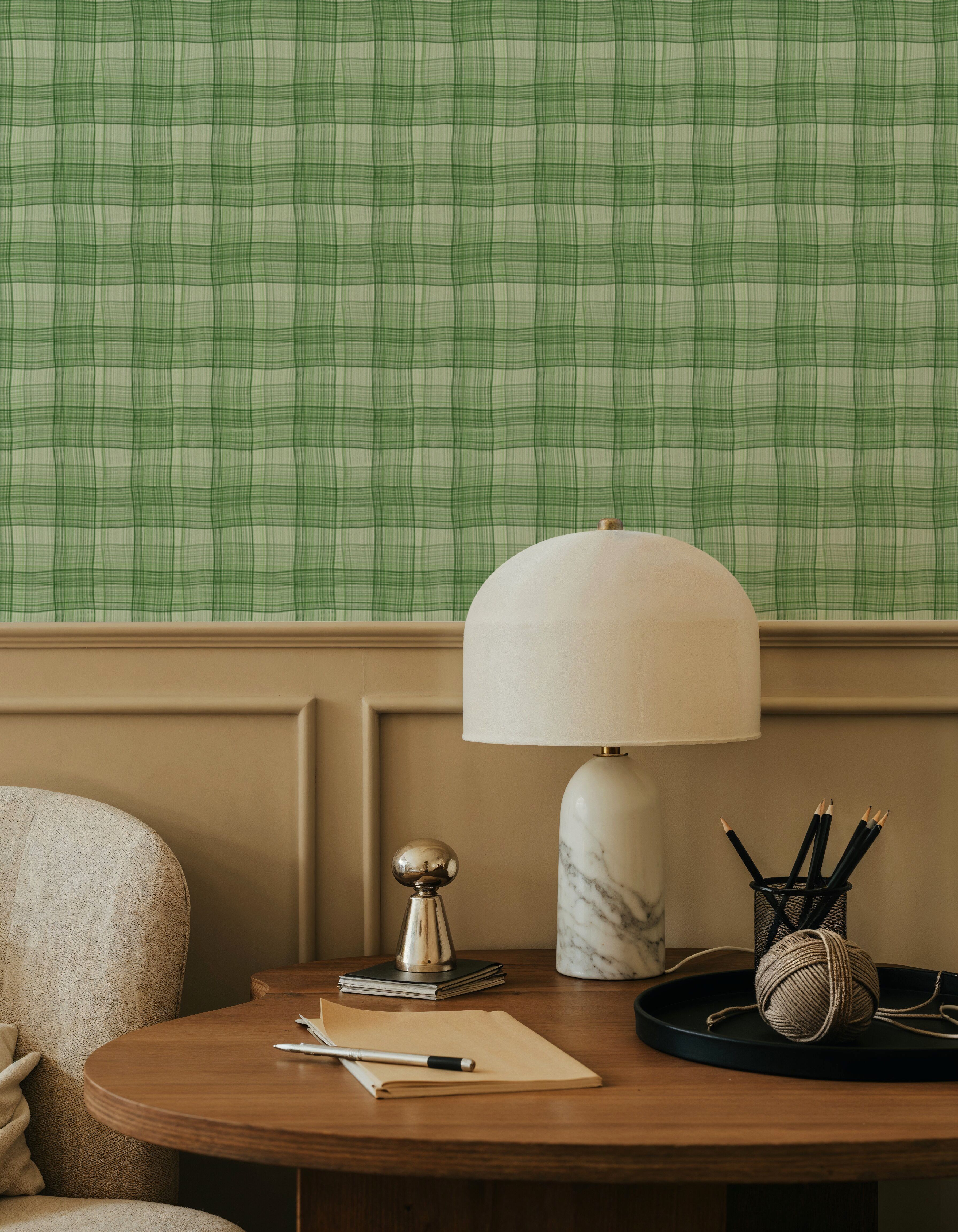 Stripy Gingham, Grass