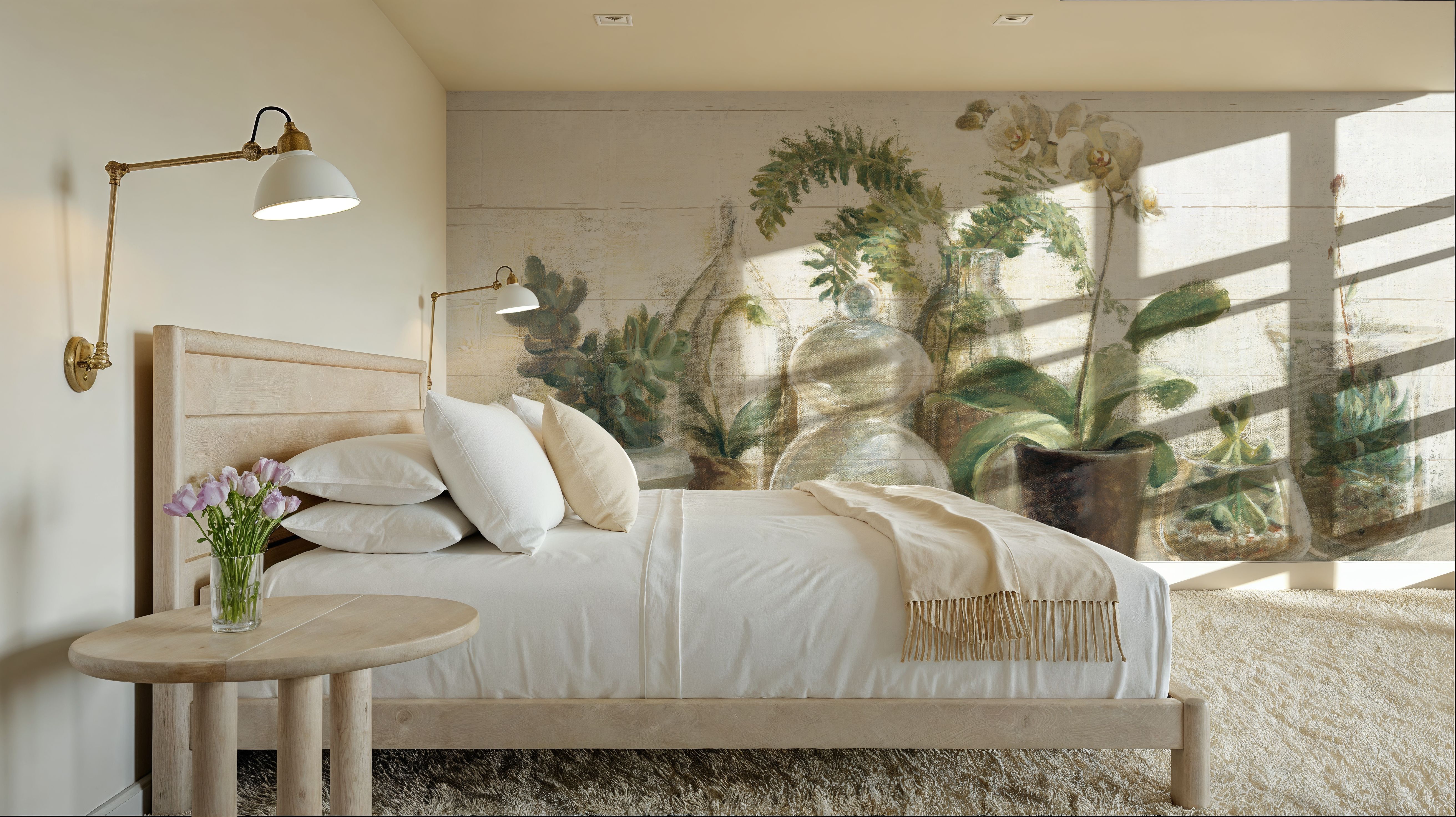 Greenhouse Orchids on Shiplap