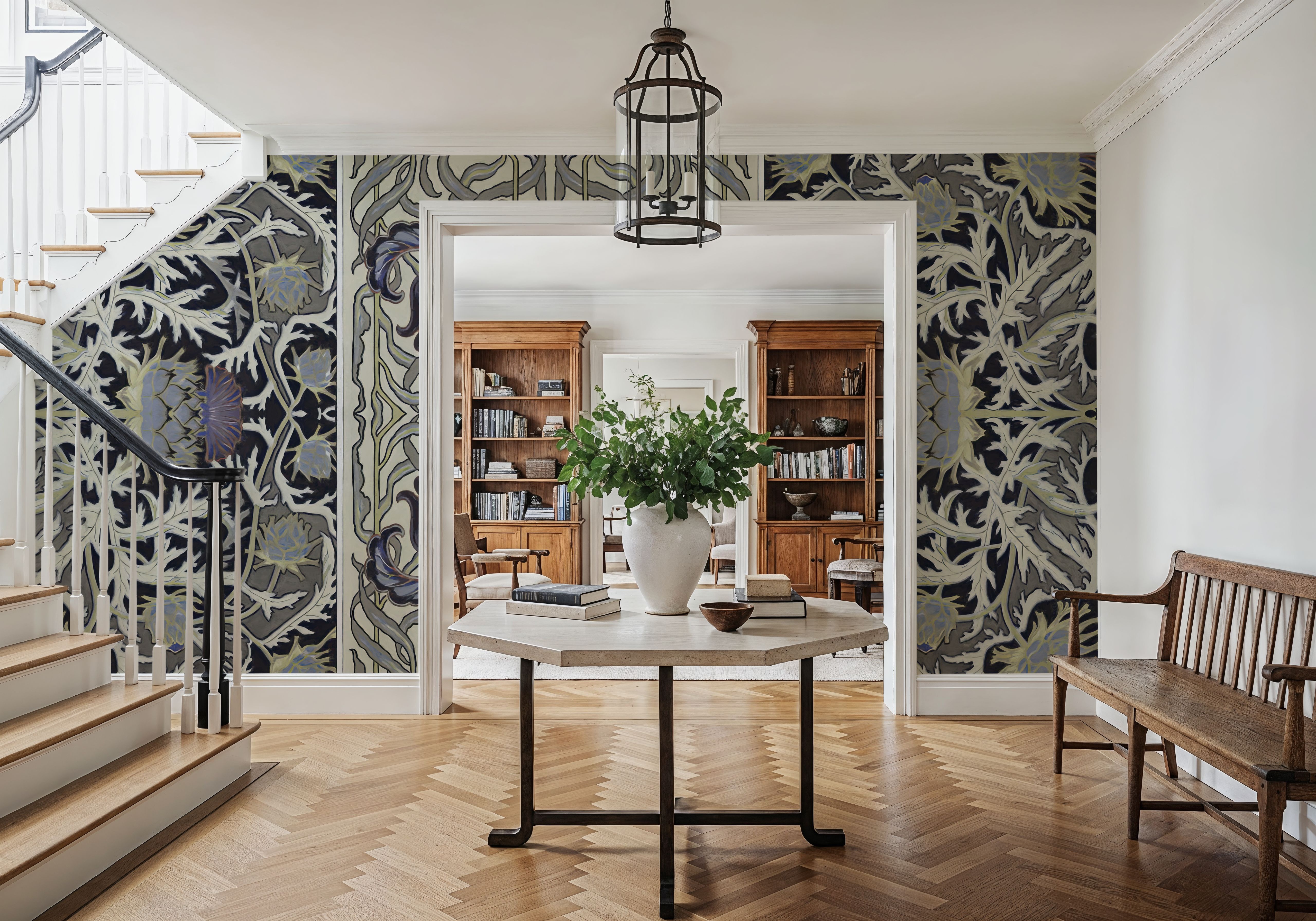 Iris & Thistle Ornament, Periwinkle