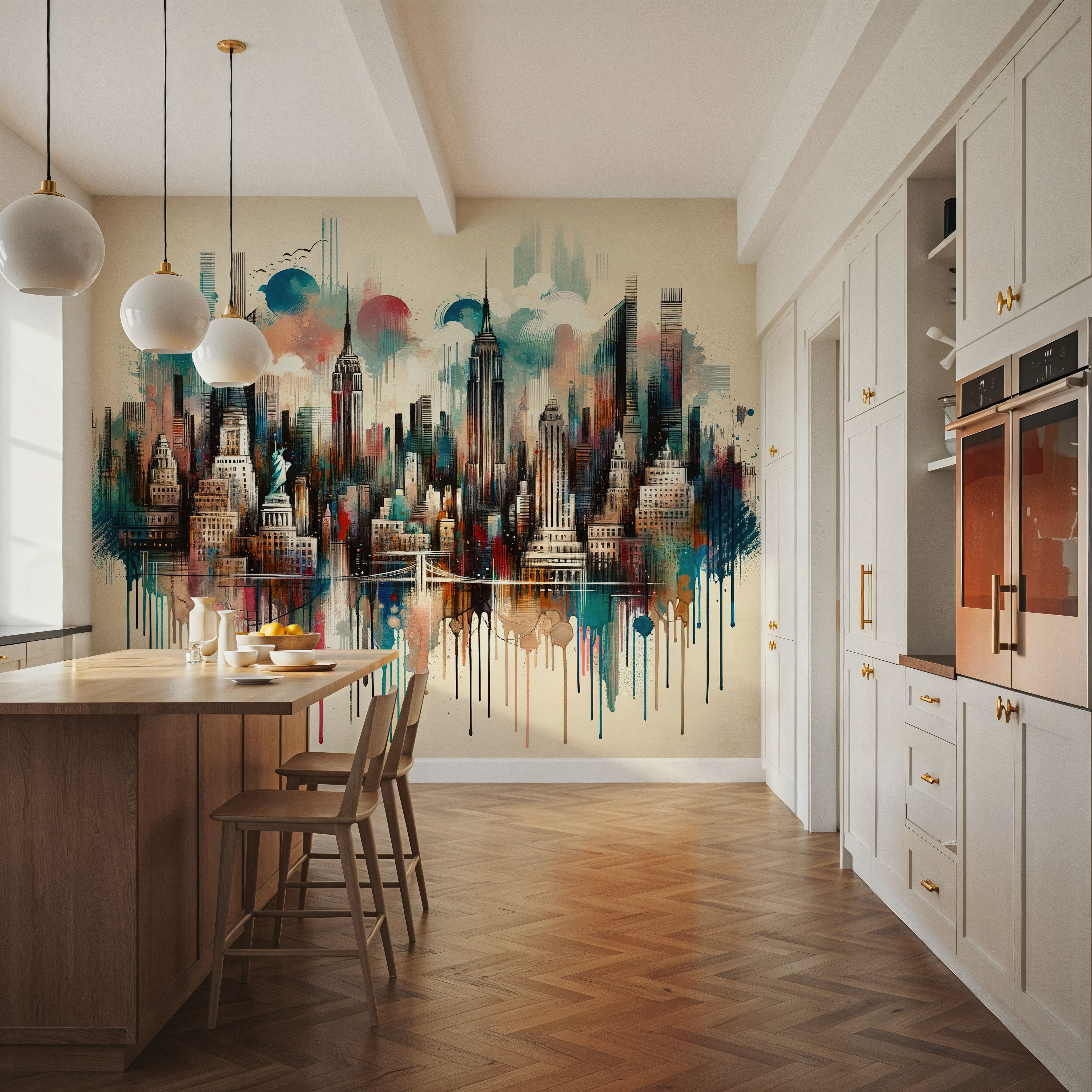 Watercolor New York Skyline