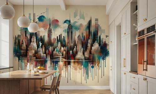Watercolor New York Skyline