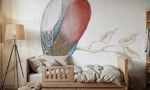 Arts and Crafts Birds I on White