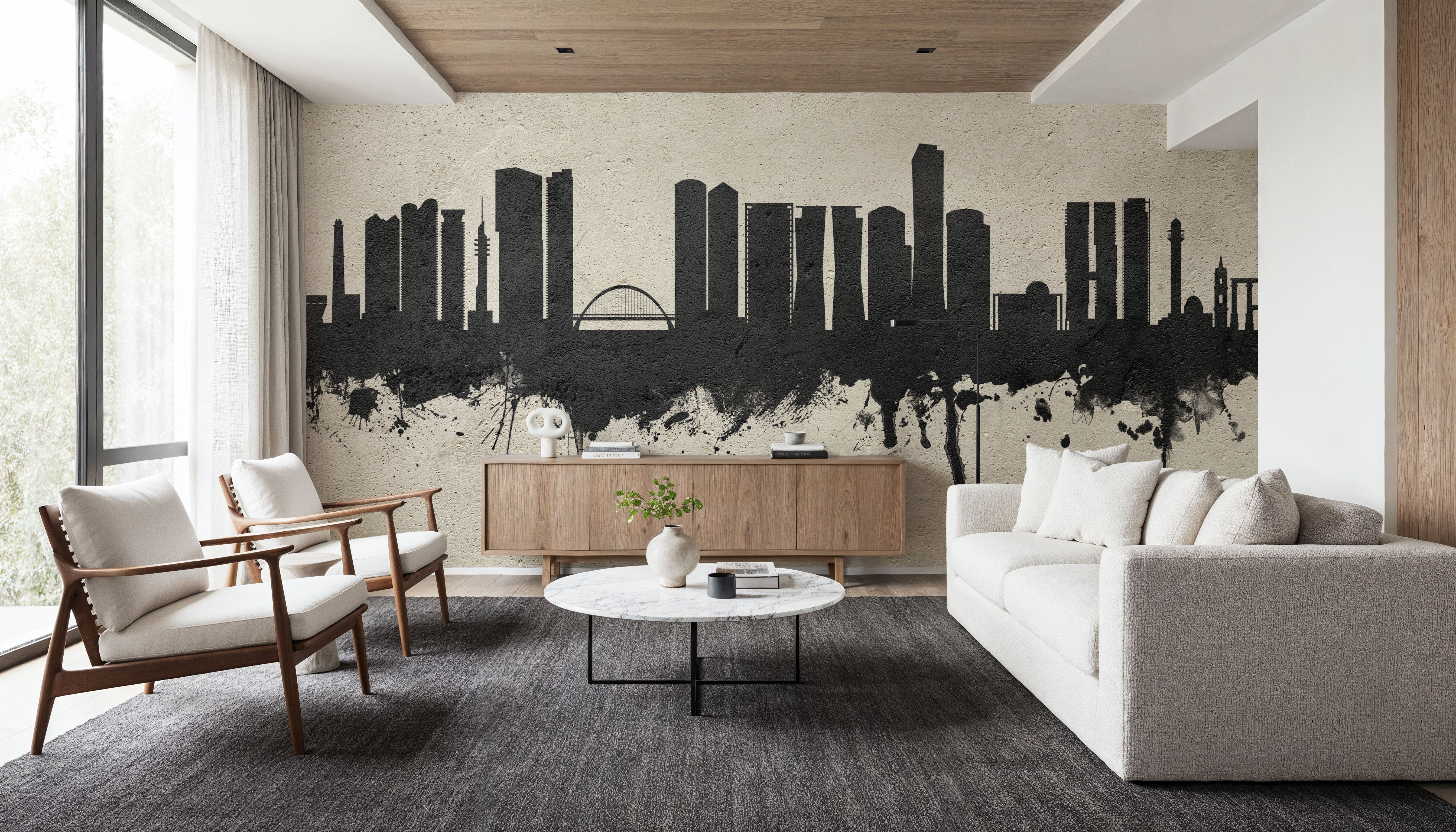 Tel Aviv Skyline Concrete, Carte da parati