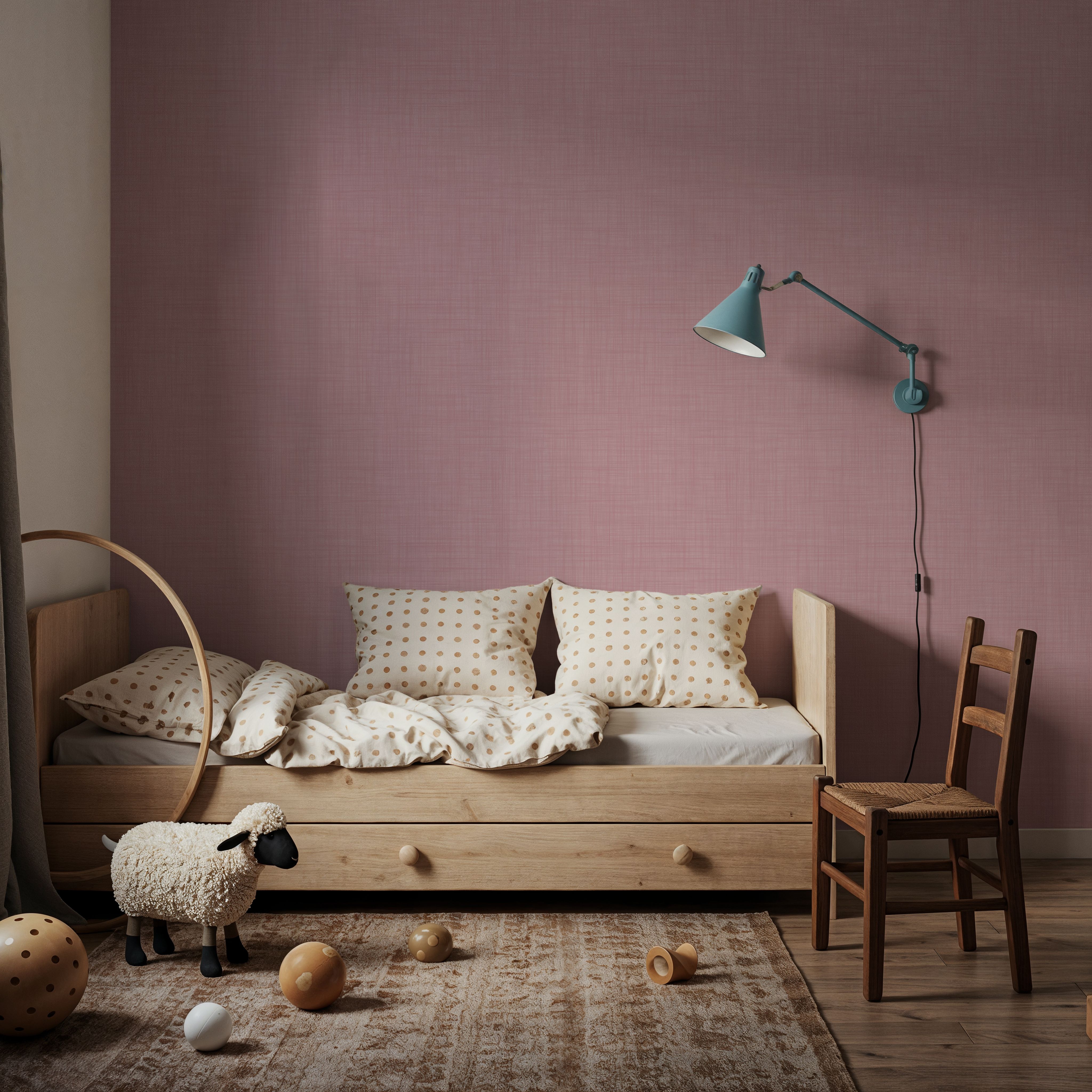 Mottled Linen Effect, Dusty Pink