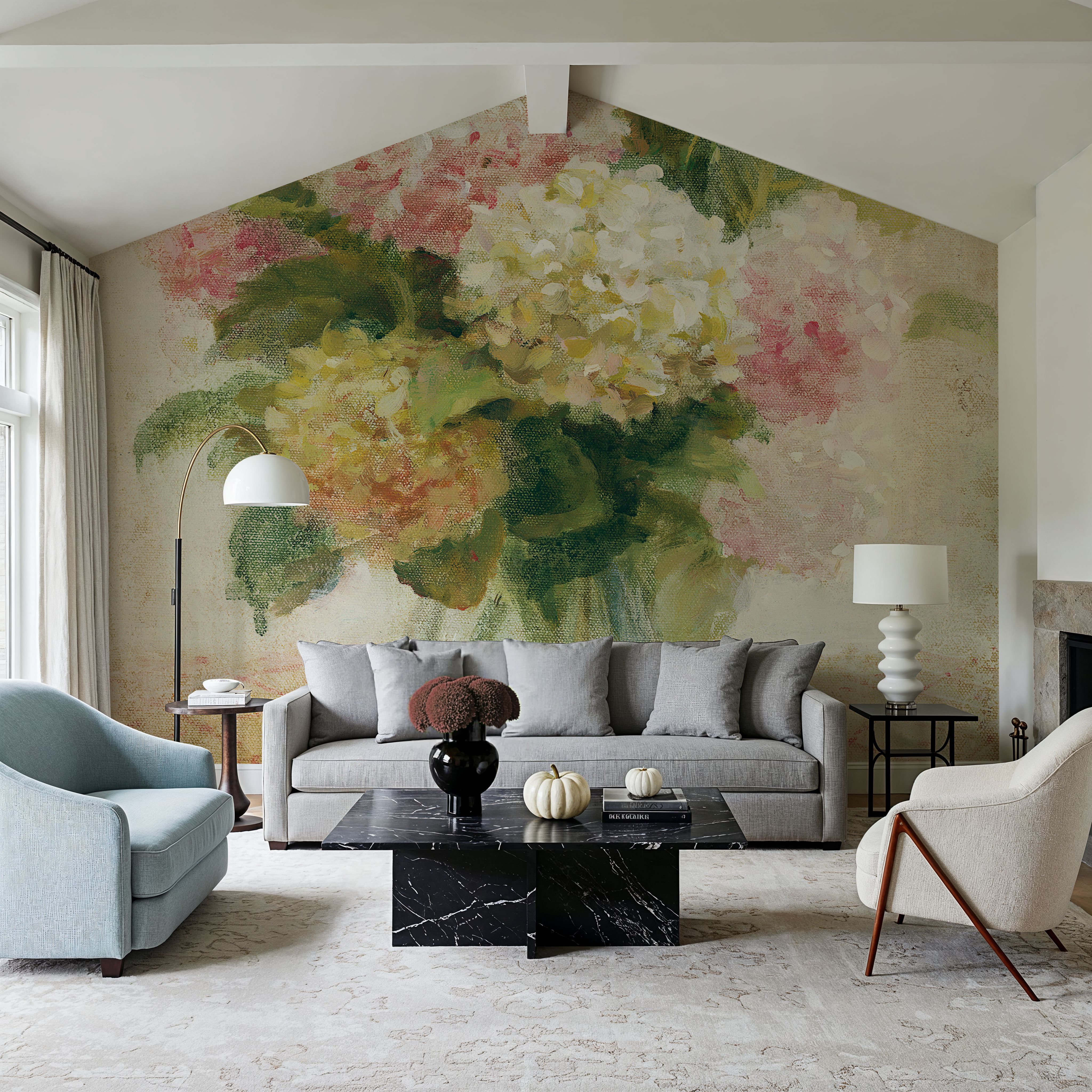 Cottage Hydrangeas in Pink