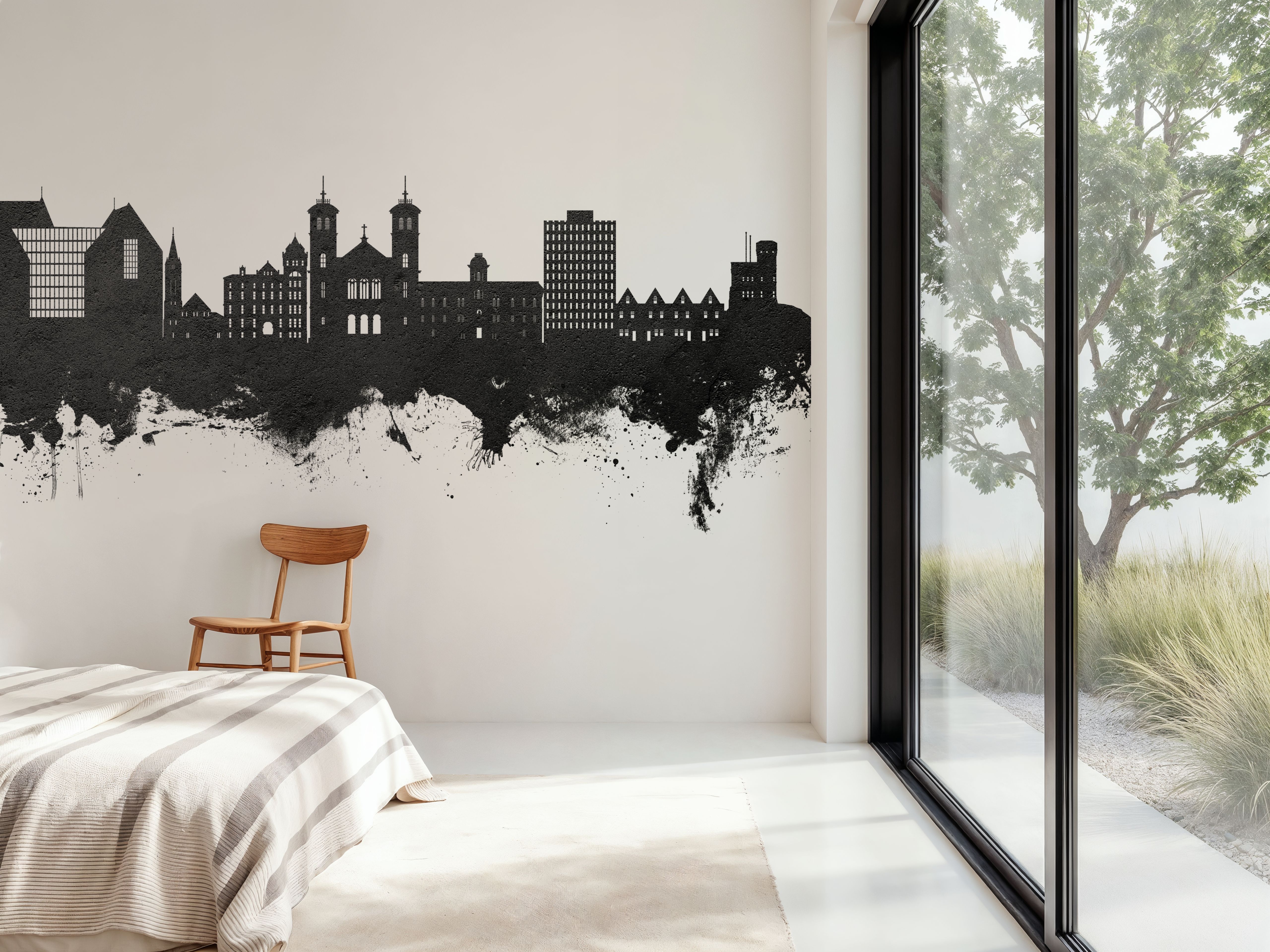 St John's Canada Skyline Black & White