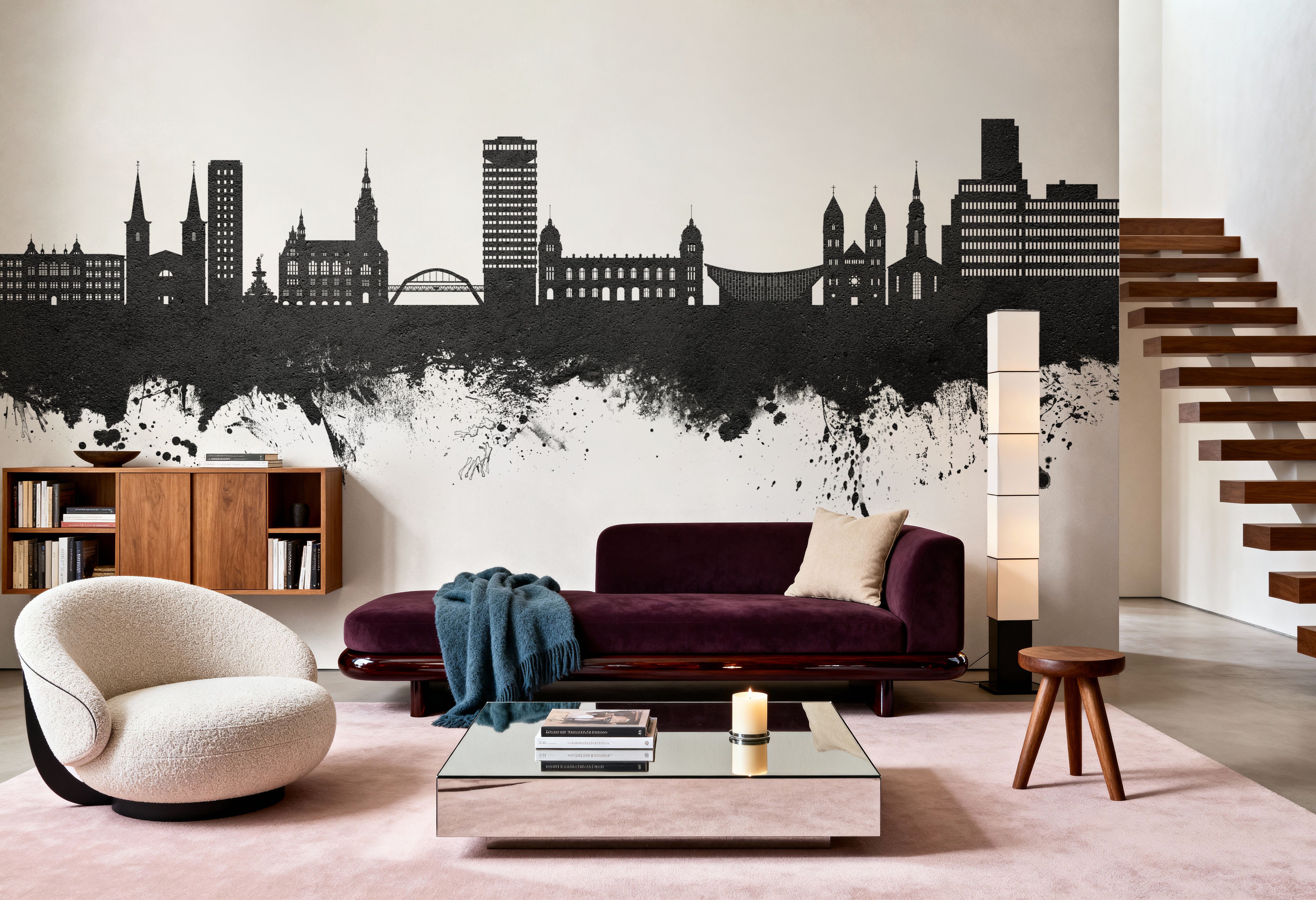 Wuppertal Germany Skyline Black & White