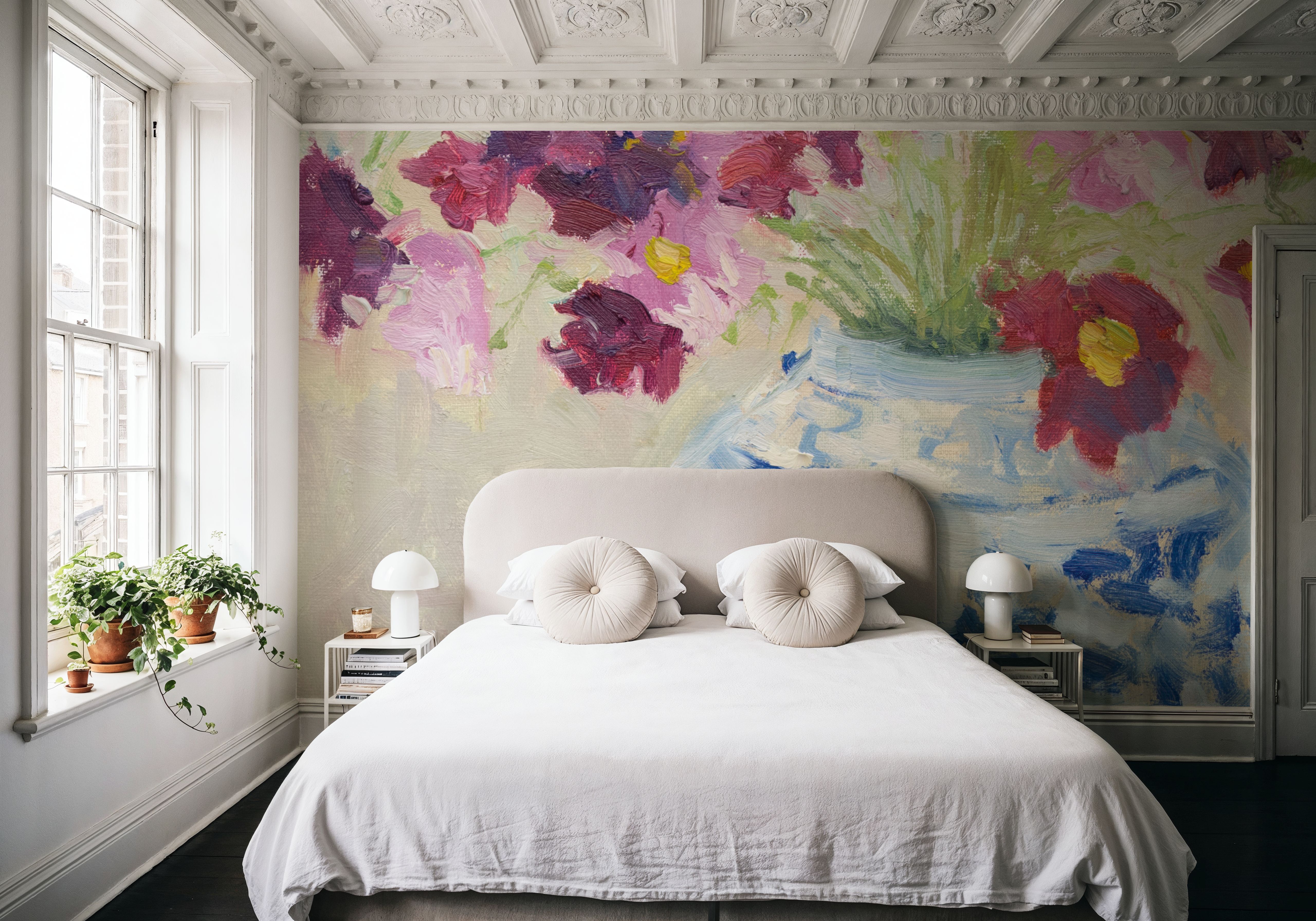 Cosmos in Chinoiserie Pot