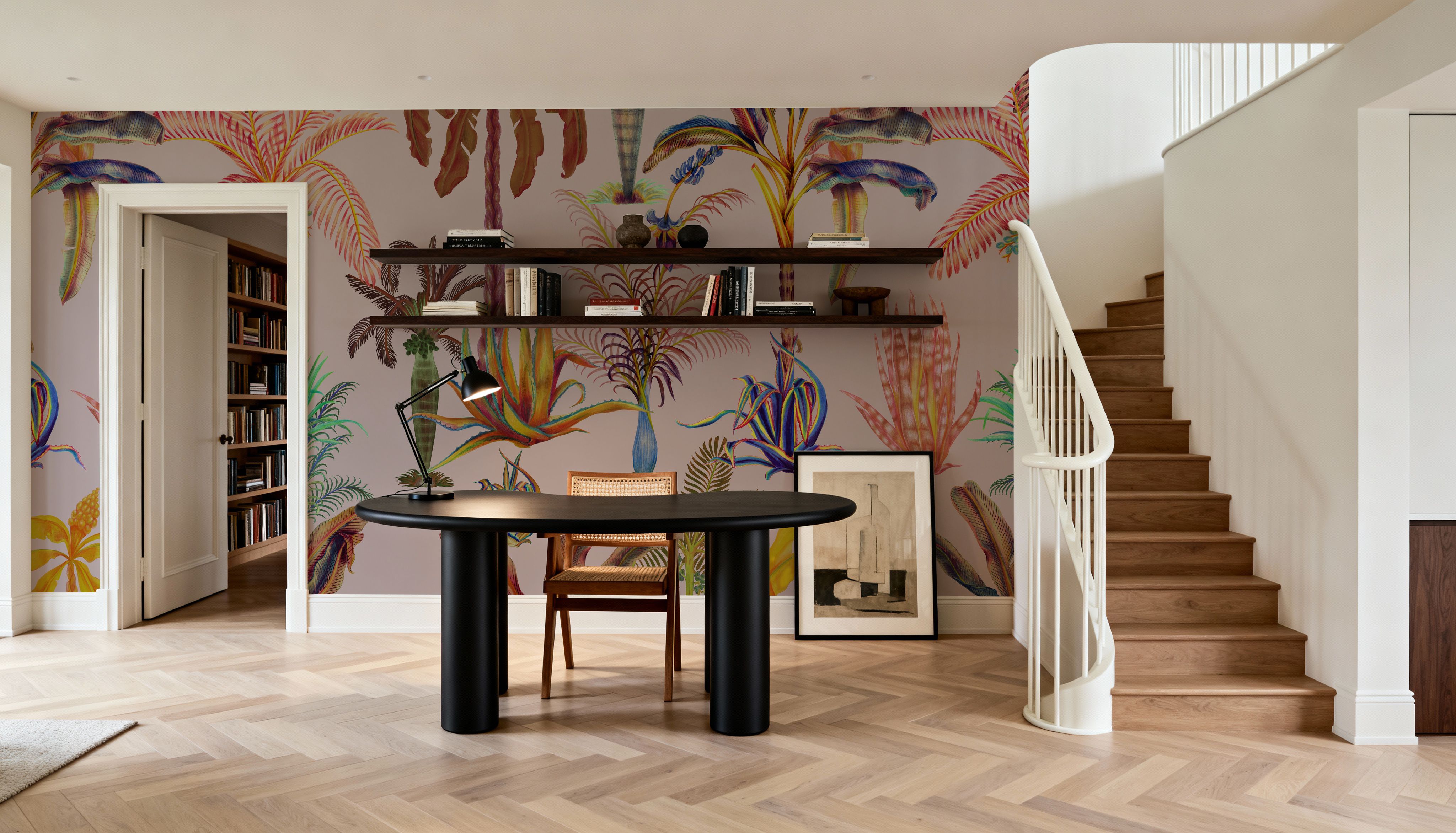 Statement Palms, Light Pink