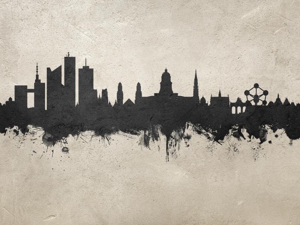 Brussels Belgium Skyline Concrete