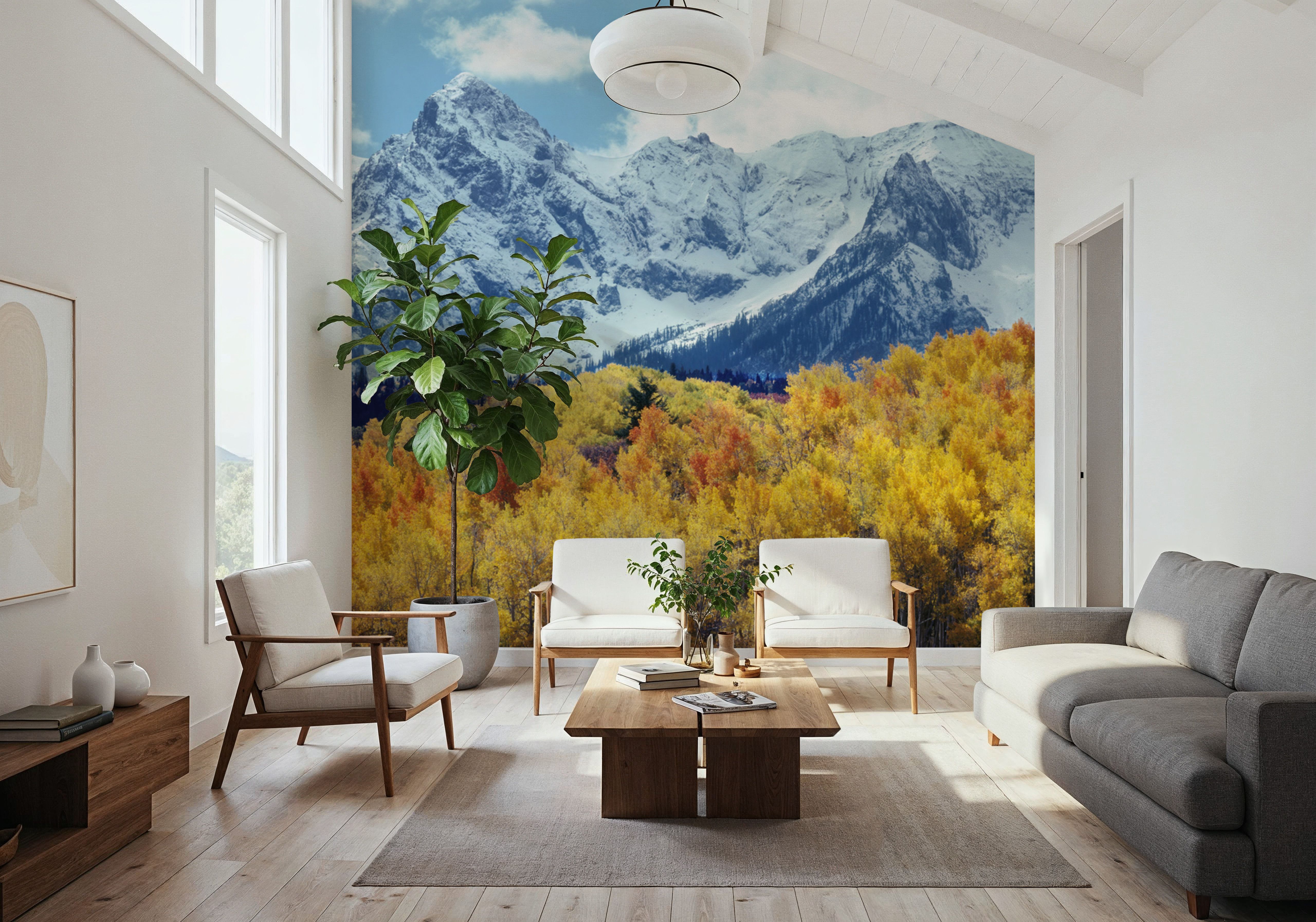 Misty Autumn Peaks Blue