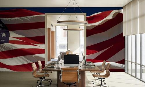 Close American Flag