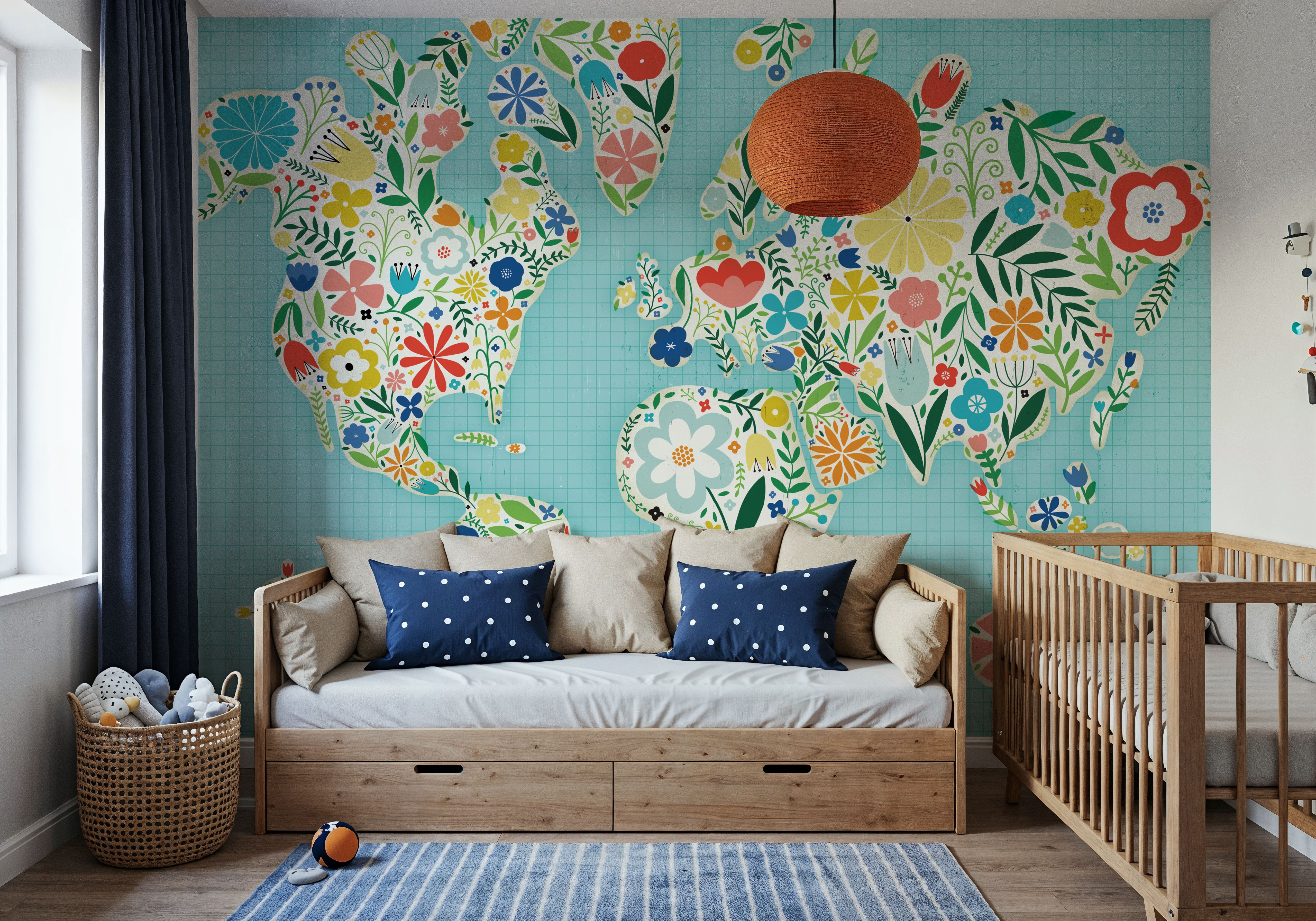 Floral World Blue