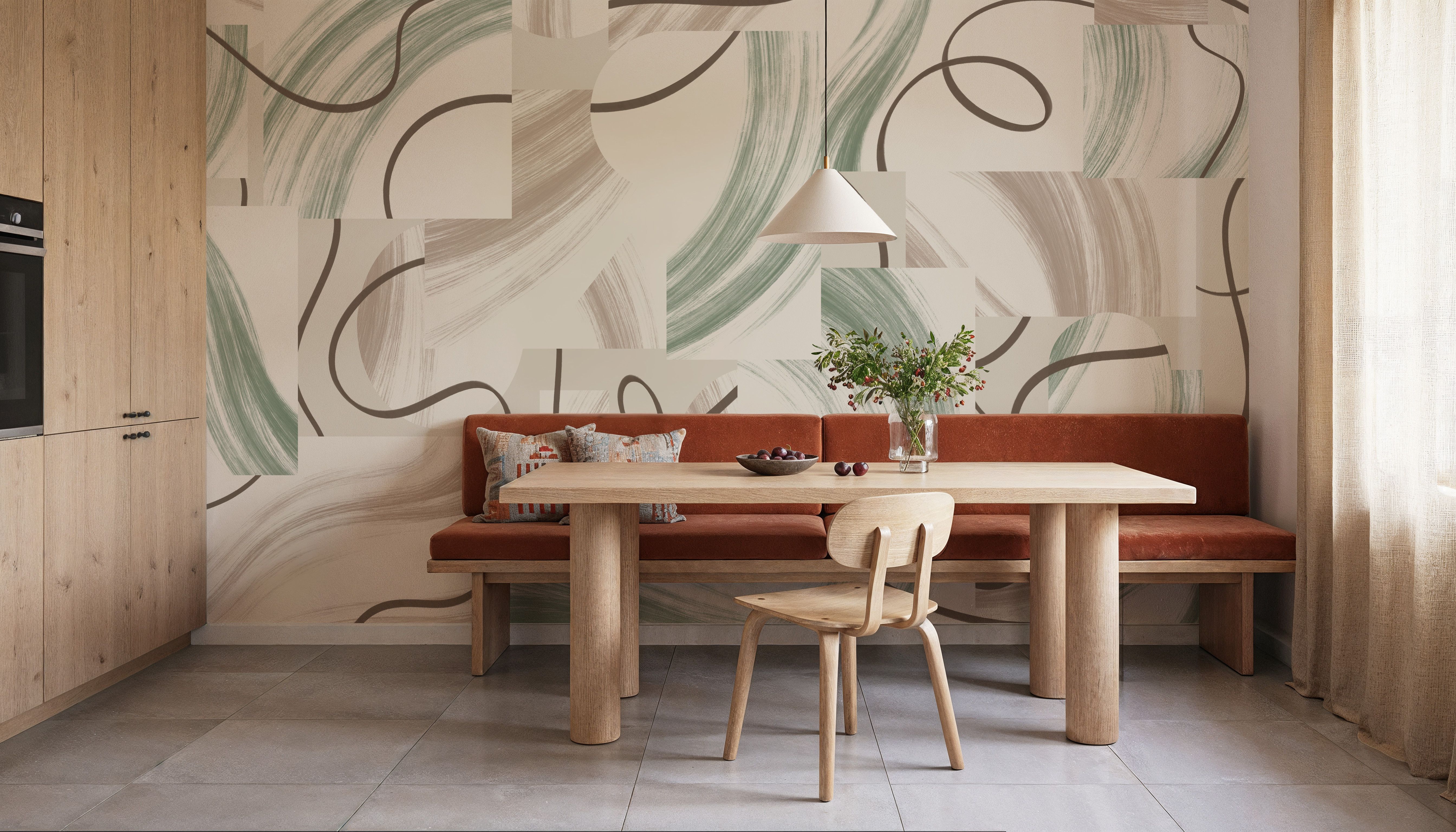 Atomic Paint, Sage, Tapeten