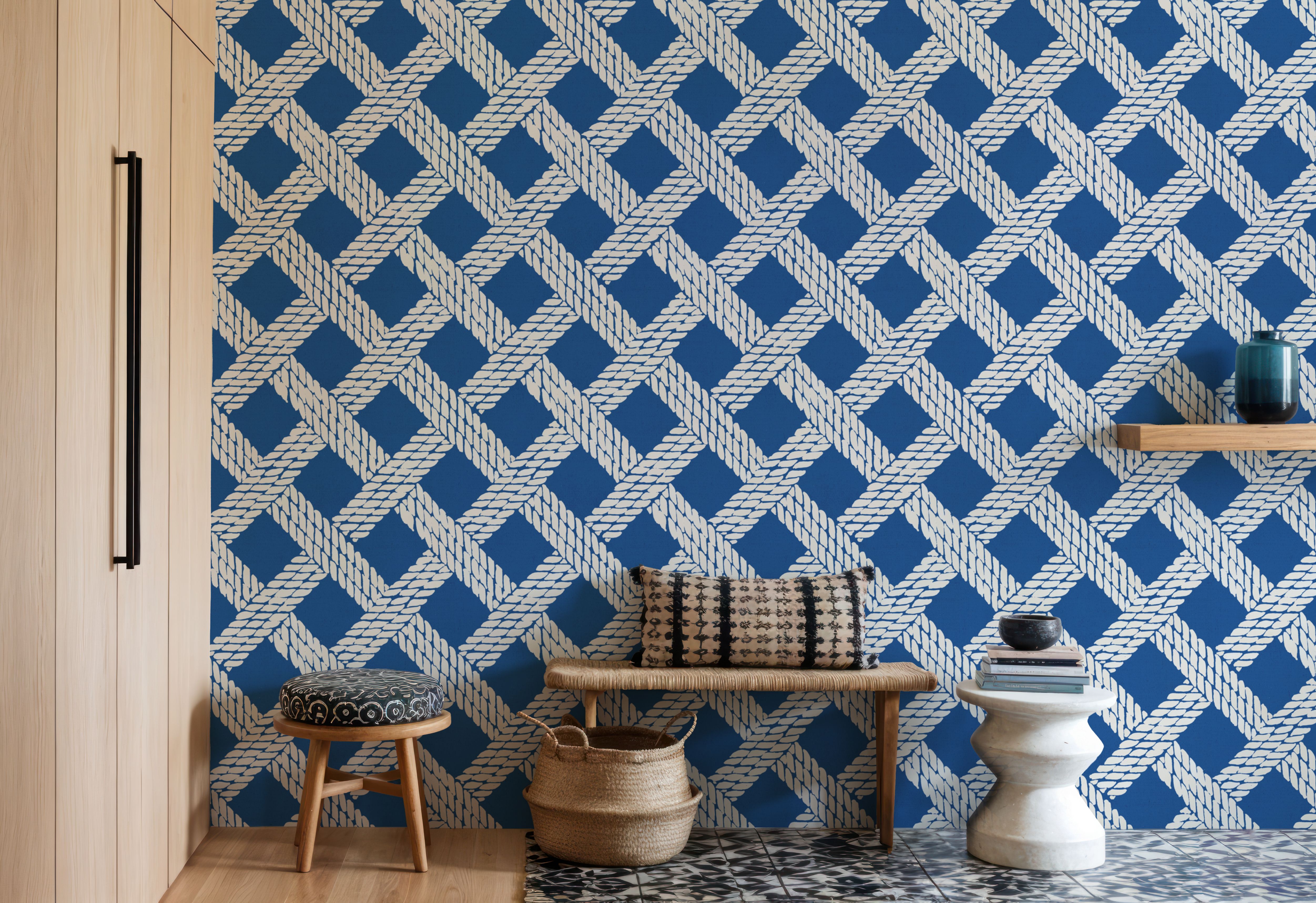 Seafood Shanty White On Blue I