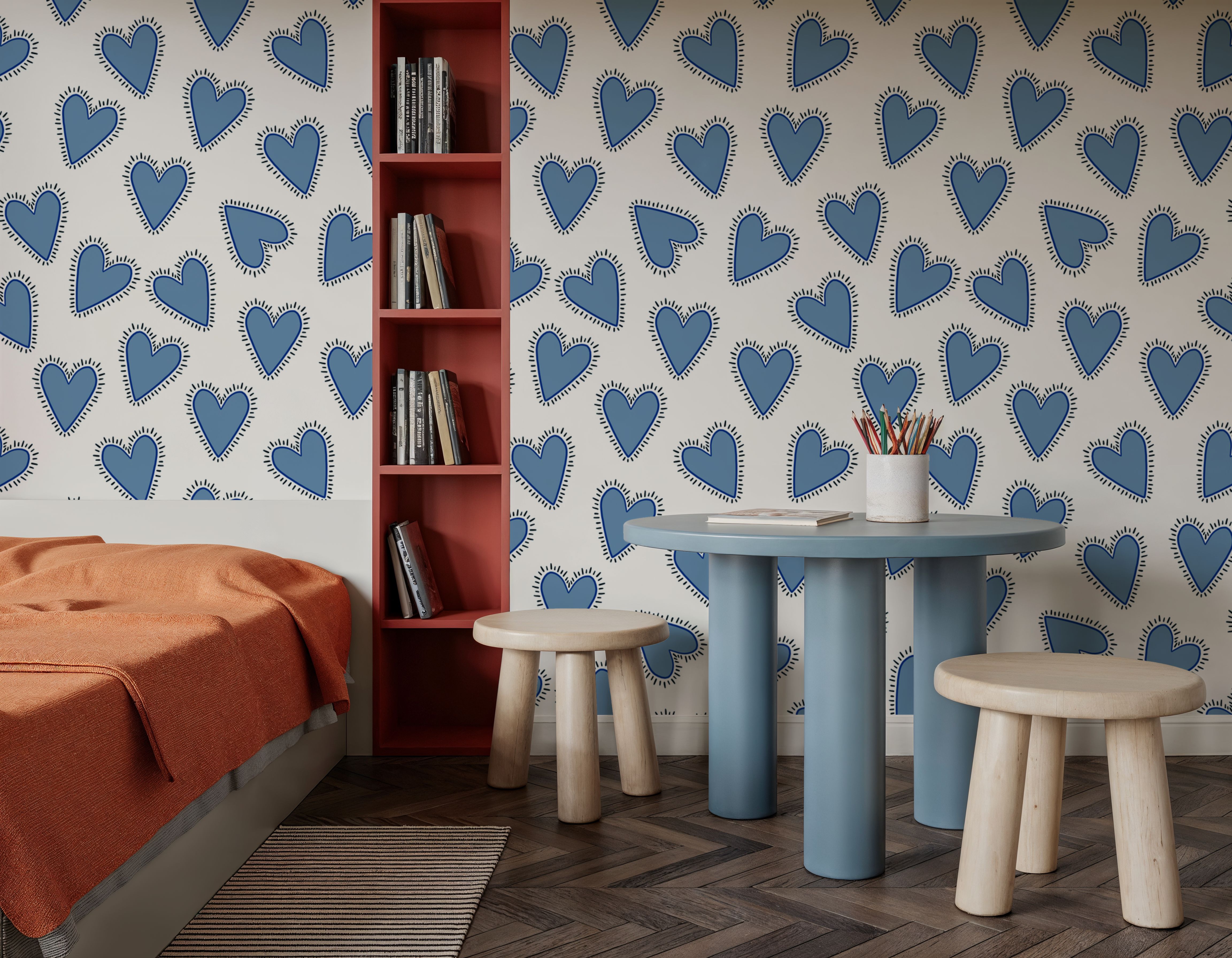 Iconic Pop Hearts, Sky Blue