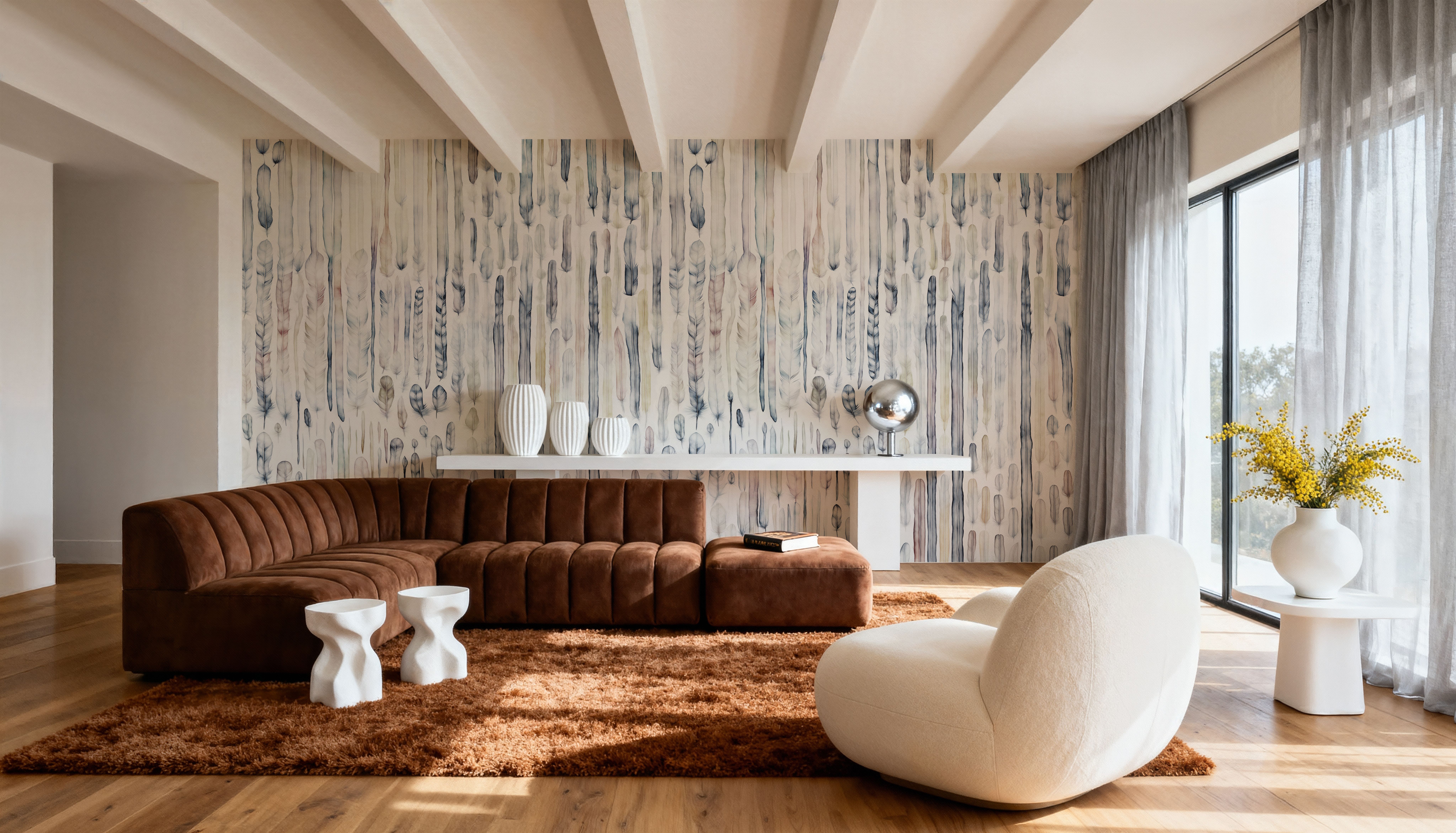 Feather Wall Blue
