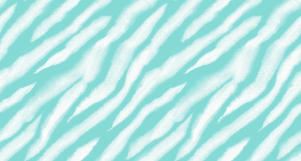 Watercolor Tiger Stripes, Turqouise