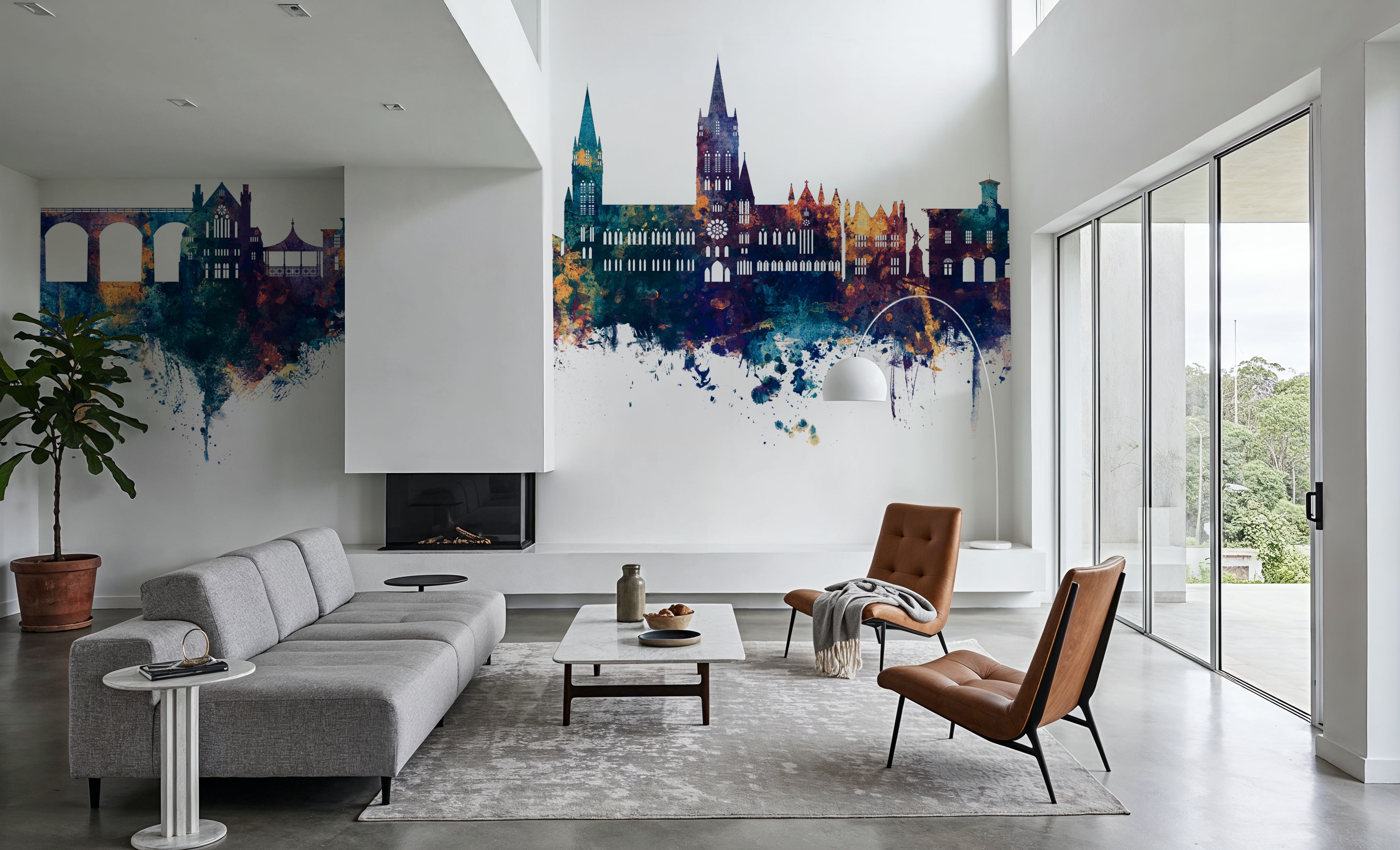 Truro England Skyline Blue & Bronze