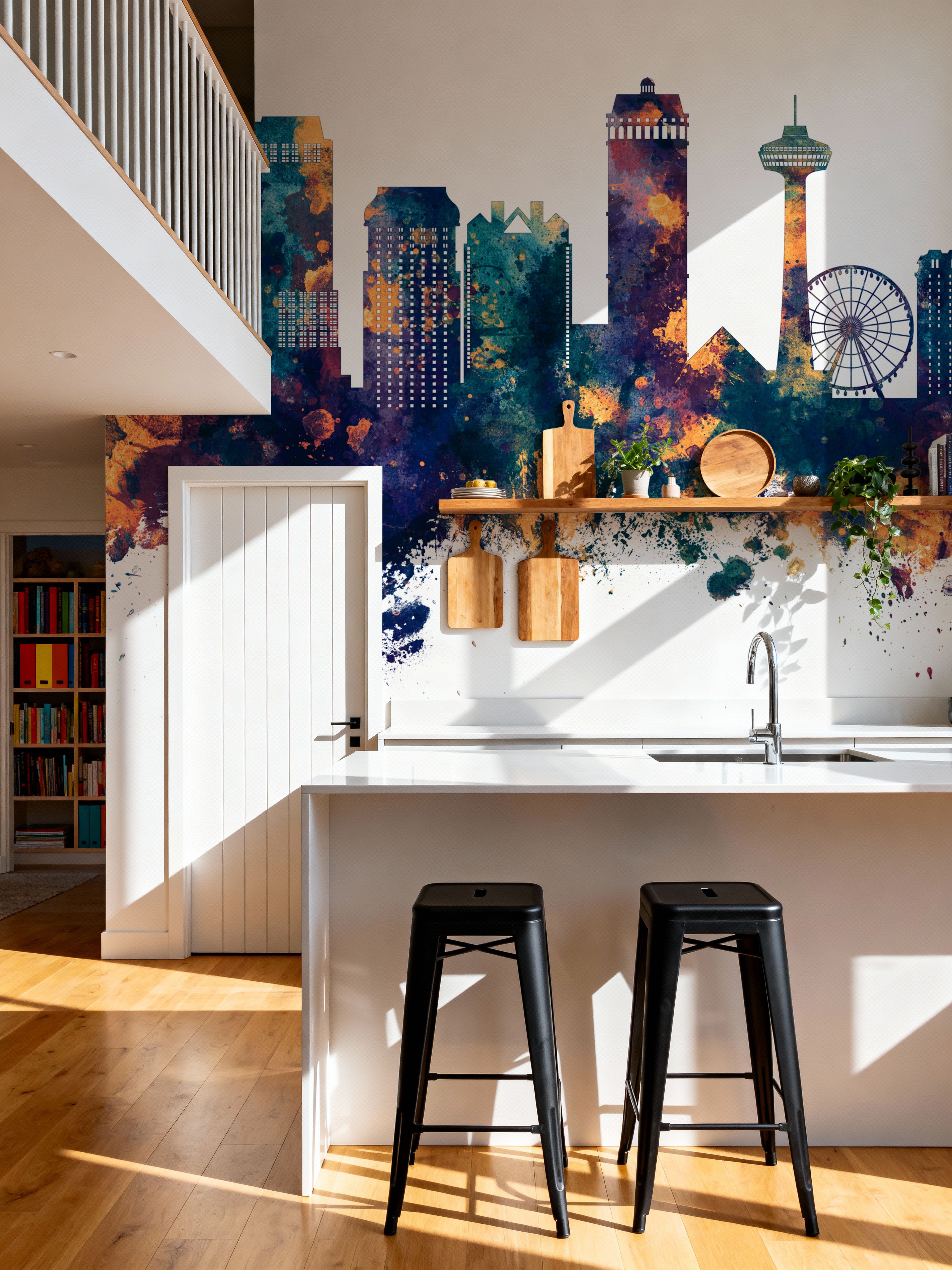 Niagara Falls Skyline Blue & Bronze